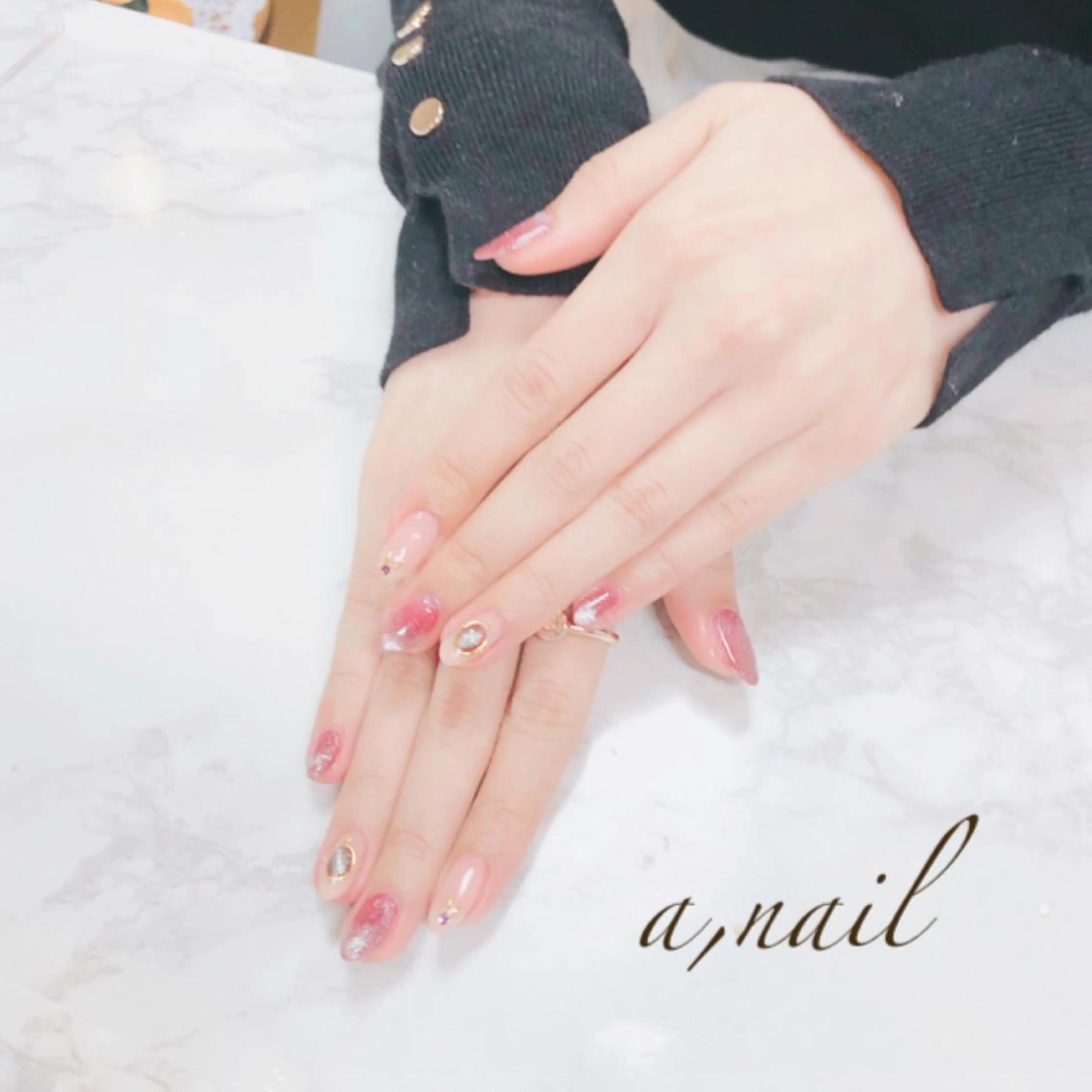 ネイル フットネイル ジェルネイル グラデーション マグネットネイル オフィスネイル ハンドネイル ネイルサロン エーネイルのネイルデザイン