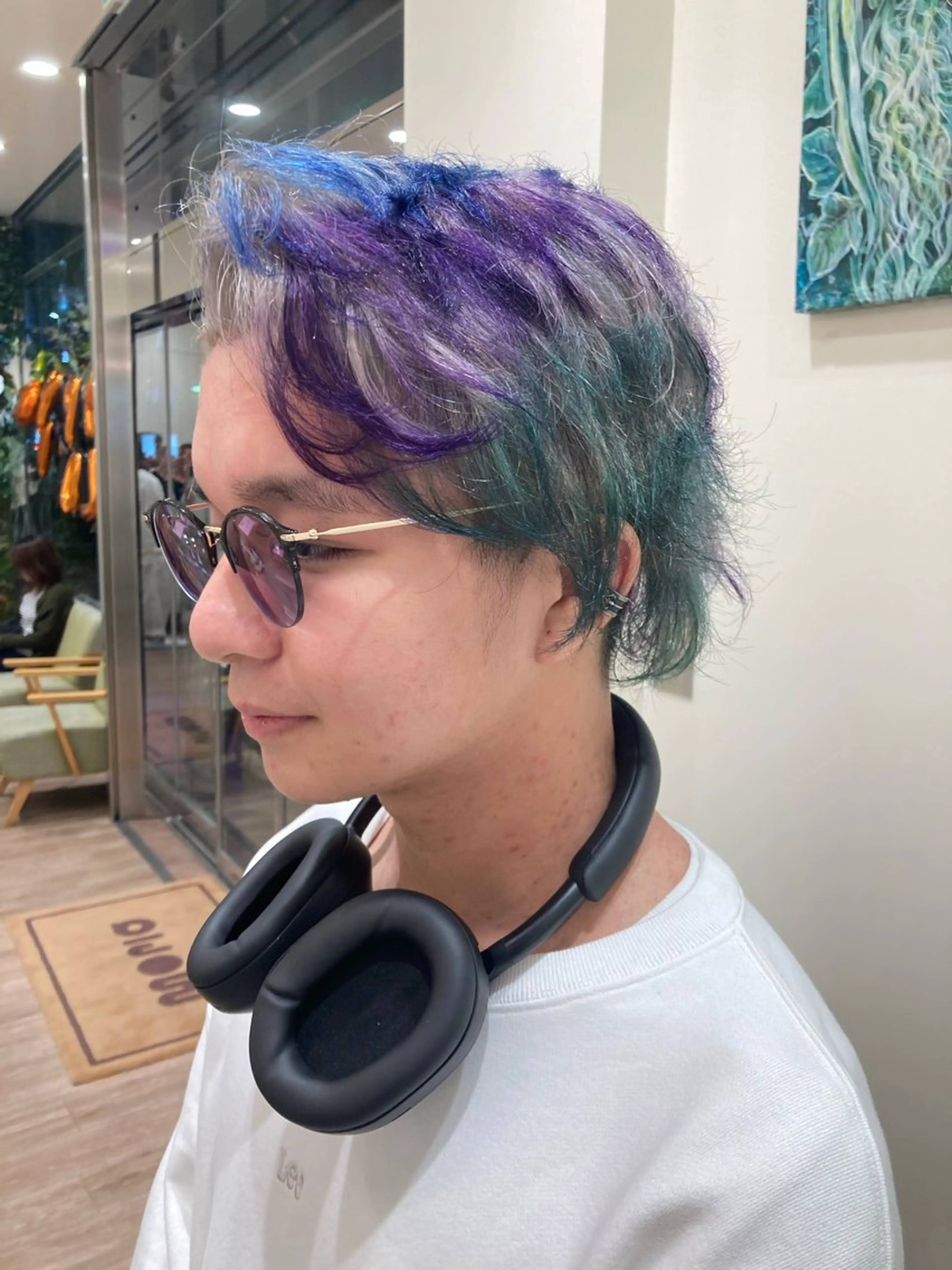 カラー メンズ メンズブリーチ メンズハイライト メンズハイトーン 学生（メンズ向け） ブリーチ カット ヘアカラー むらたみずき /大宮ボブ、ショートのヘアスタイル