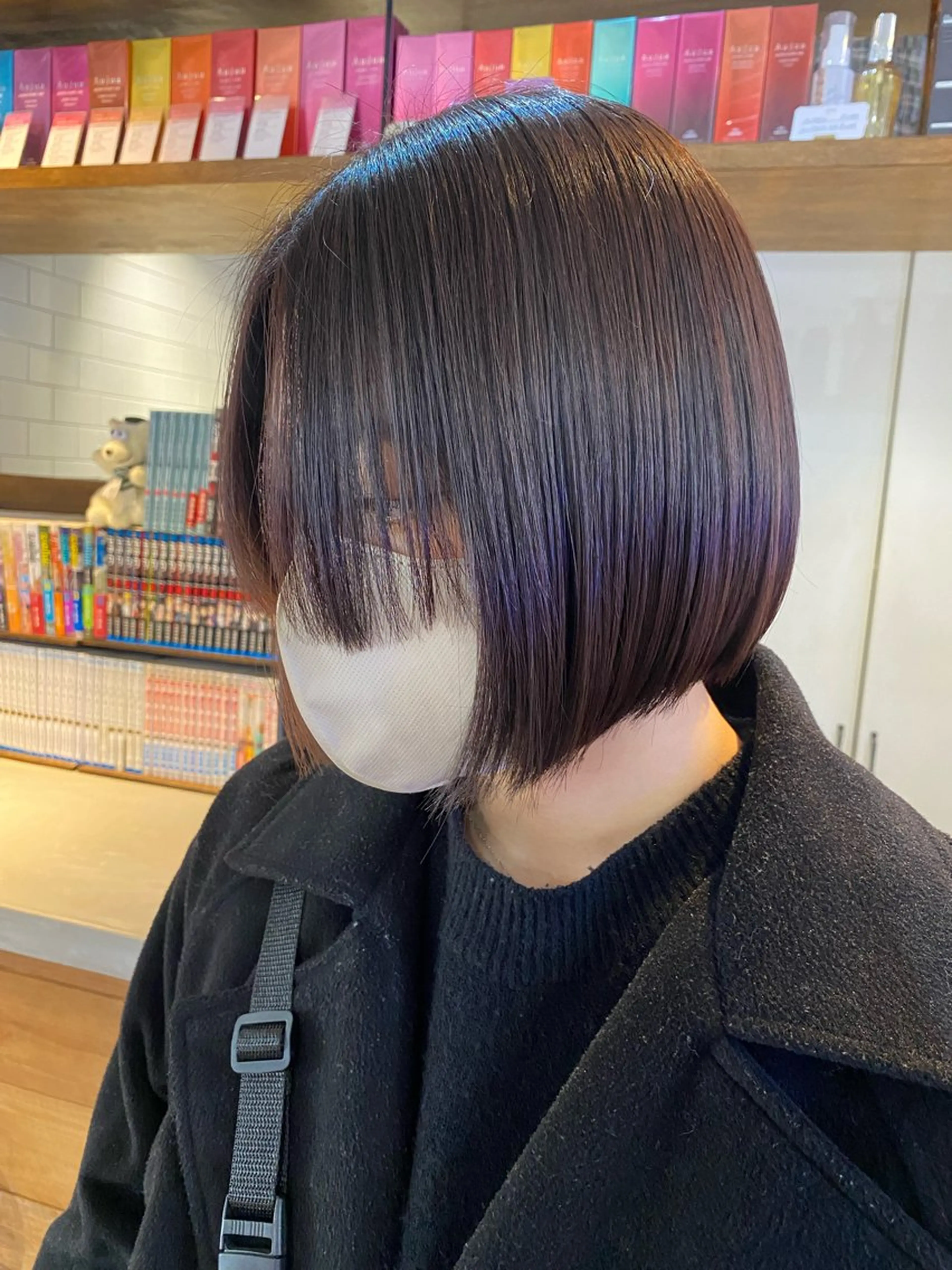 前髪カット＋前髪縮毛矯正＋トリートメントの写真