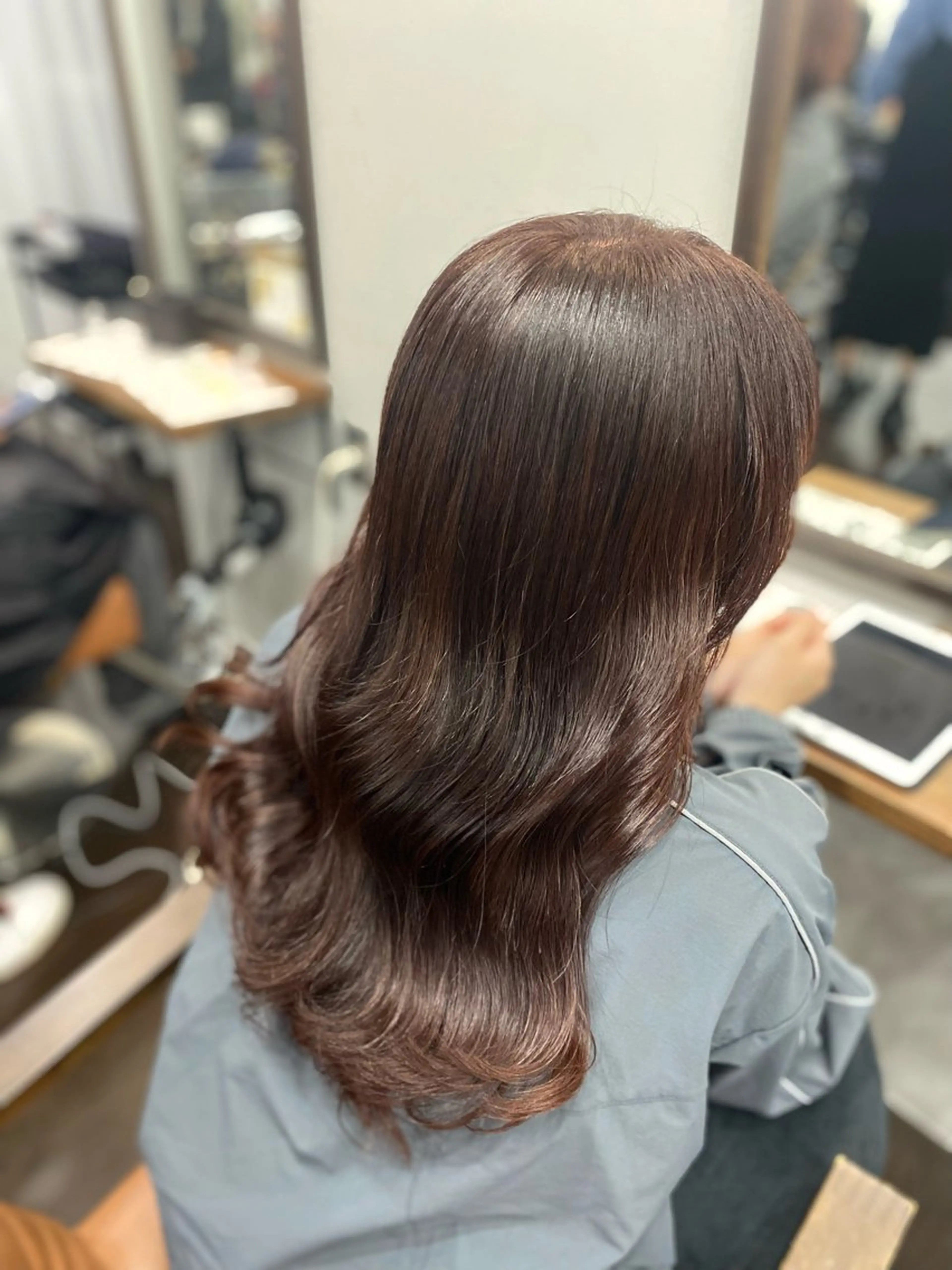 <🎪《最先端》予防美容＆艶髪育成🎪>透明感カラー＋TOKIO髪質改善ＴＲ＆電流ヘッドスパ ※ロング料金×※カット×の写真