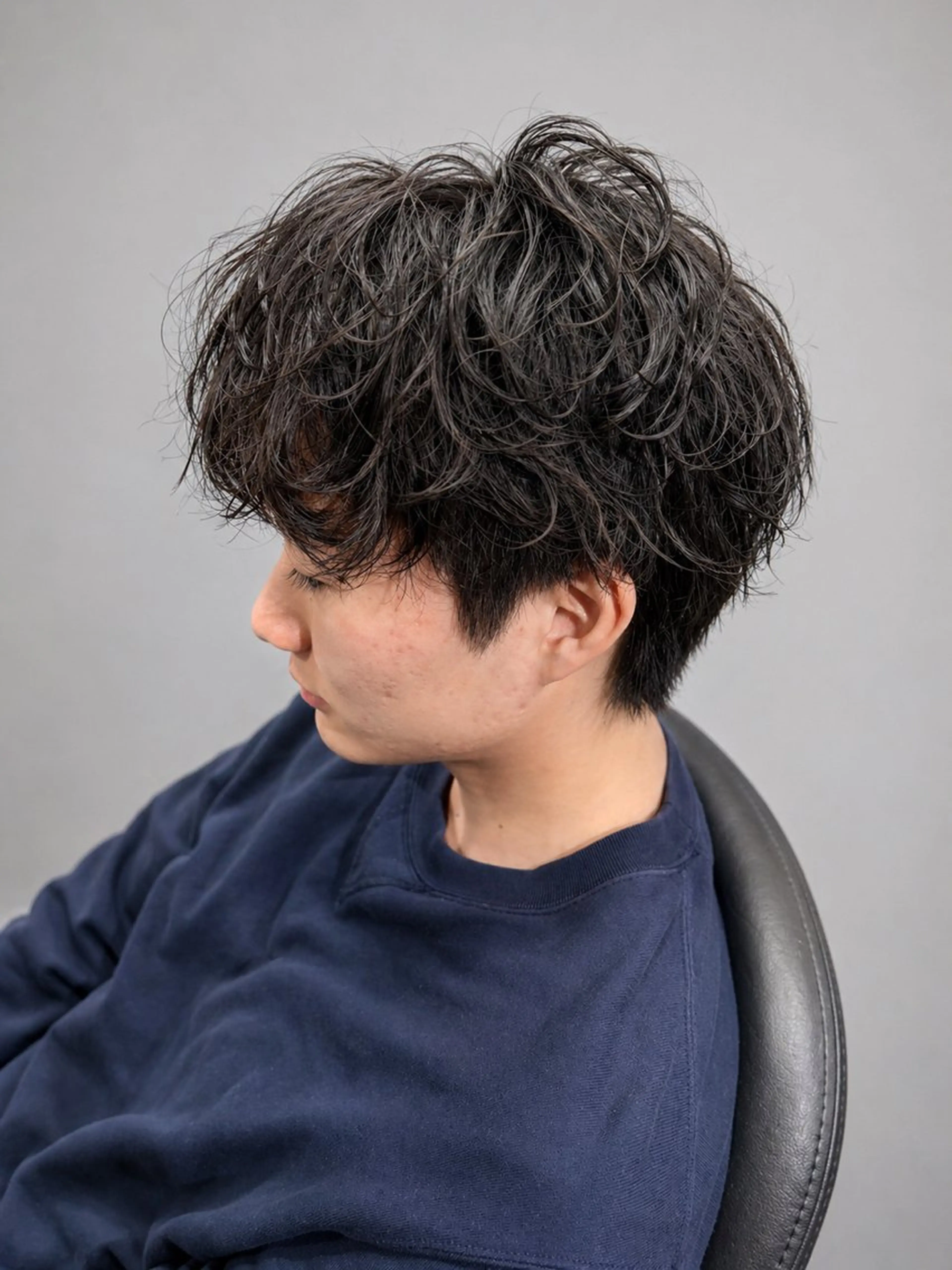 メンズカット＋ツイストパーマ、スパイラルパーマ、シャドウパーマの写真