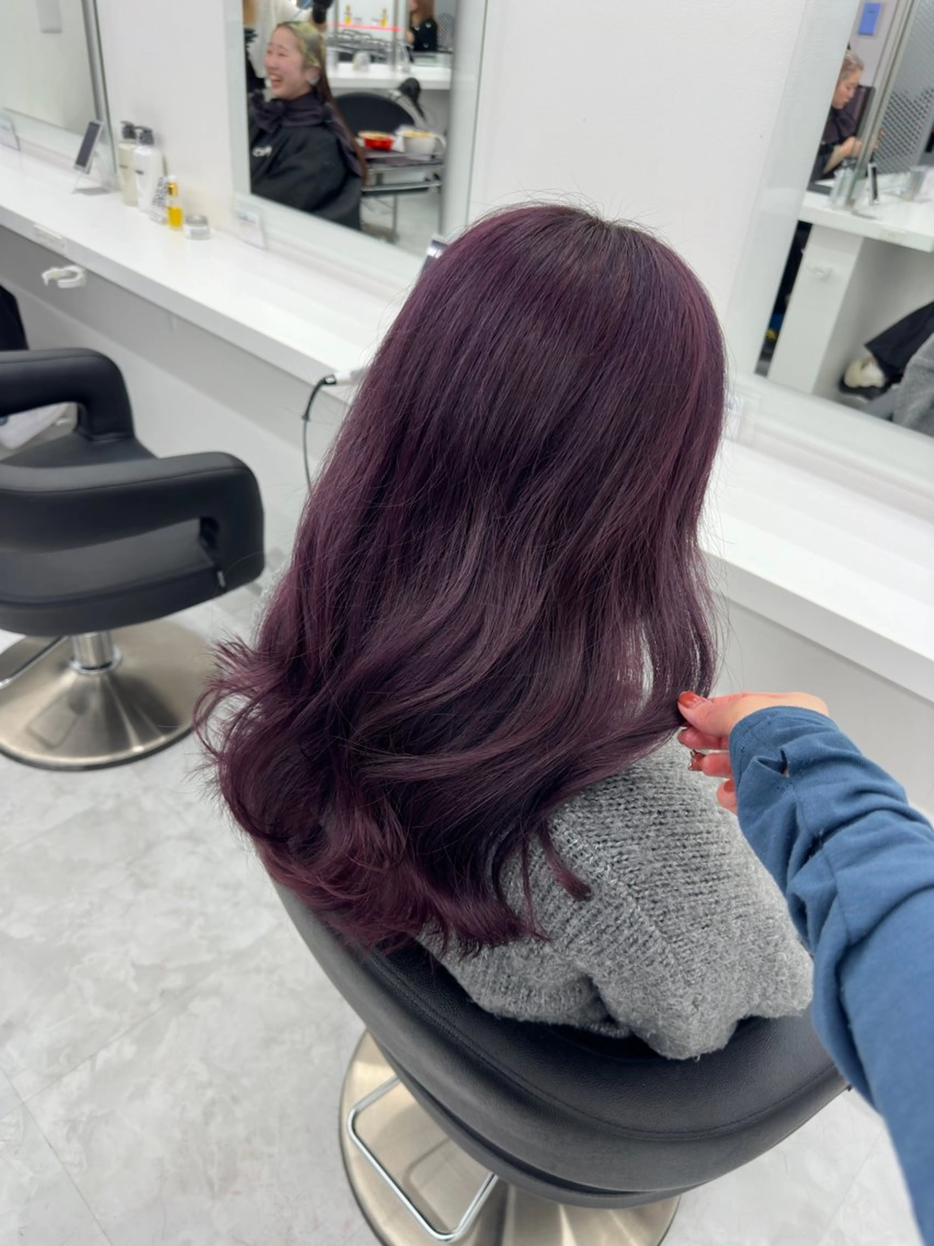 ロング カラー パーマ ヘアアレンジ メンズ キッズ ♥️韓国ヘア レイヤー♥️ゆりのヘアスタイル