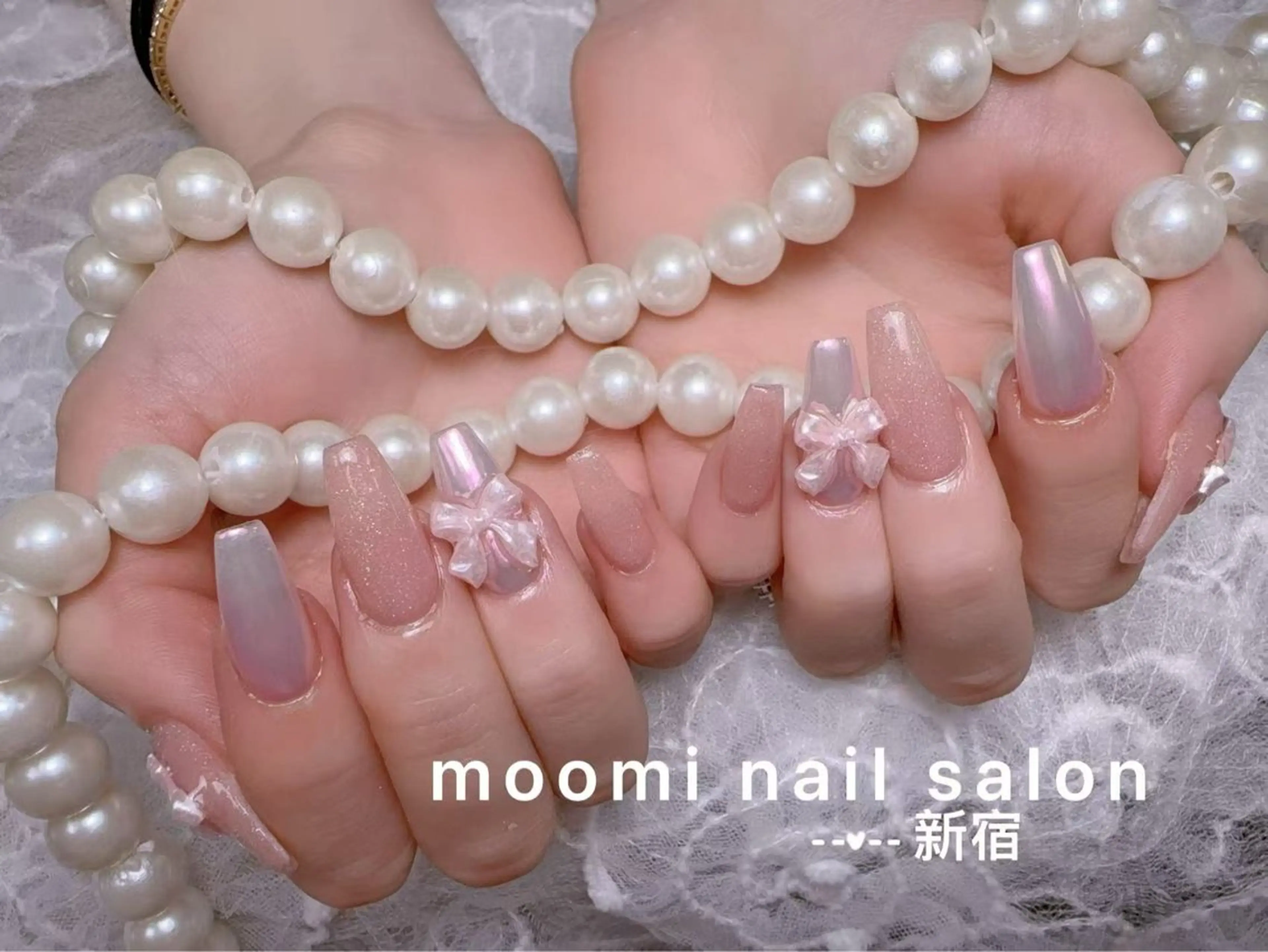 ロング ハンドネイル 長さだし専門店 Moominのネイルデザイン