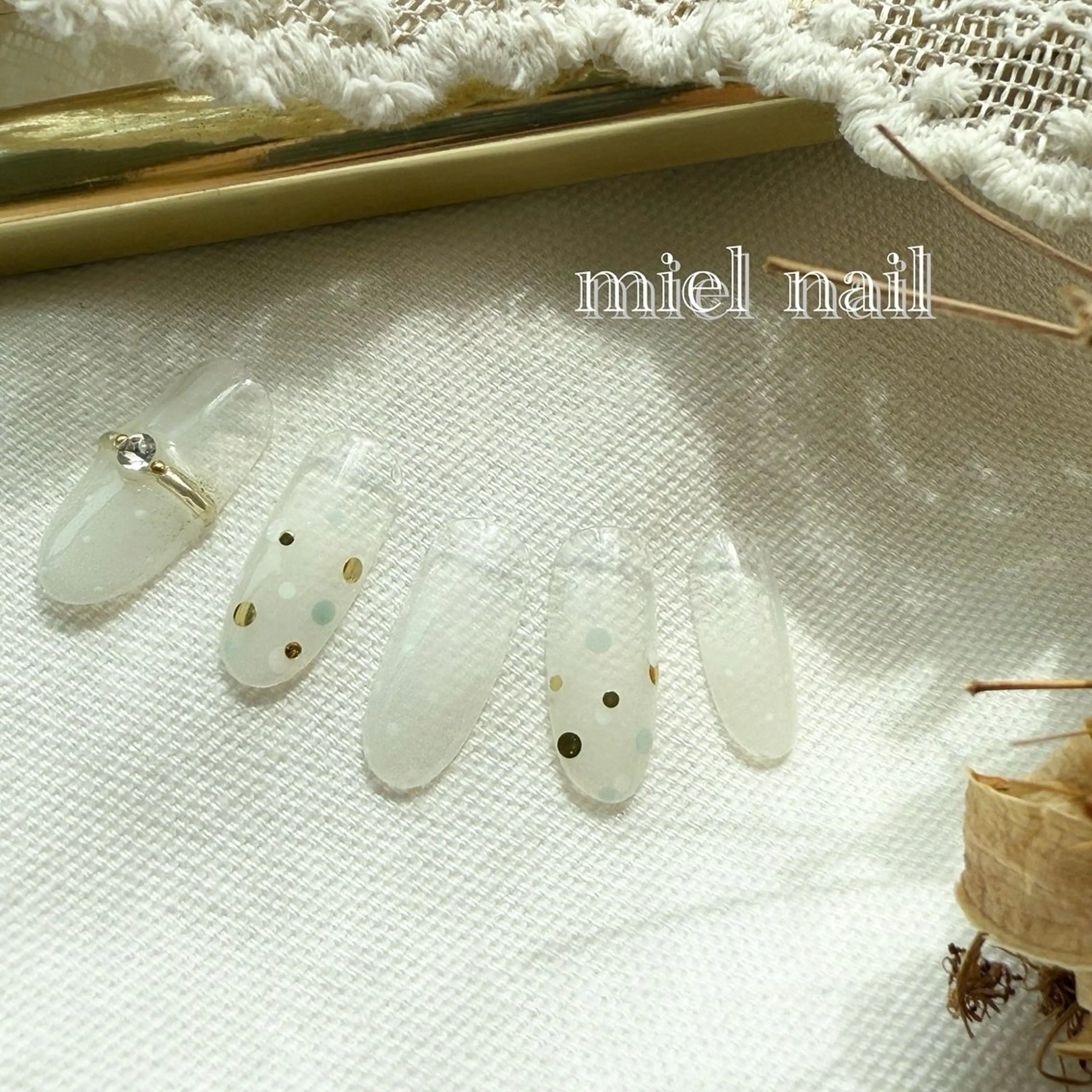 ネイル ドット ハンドネイル miel nailのネイルデザイン