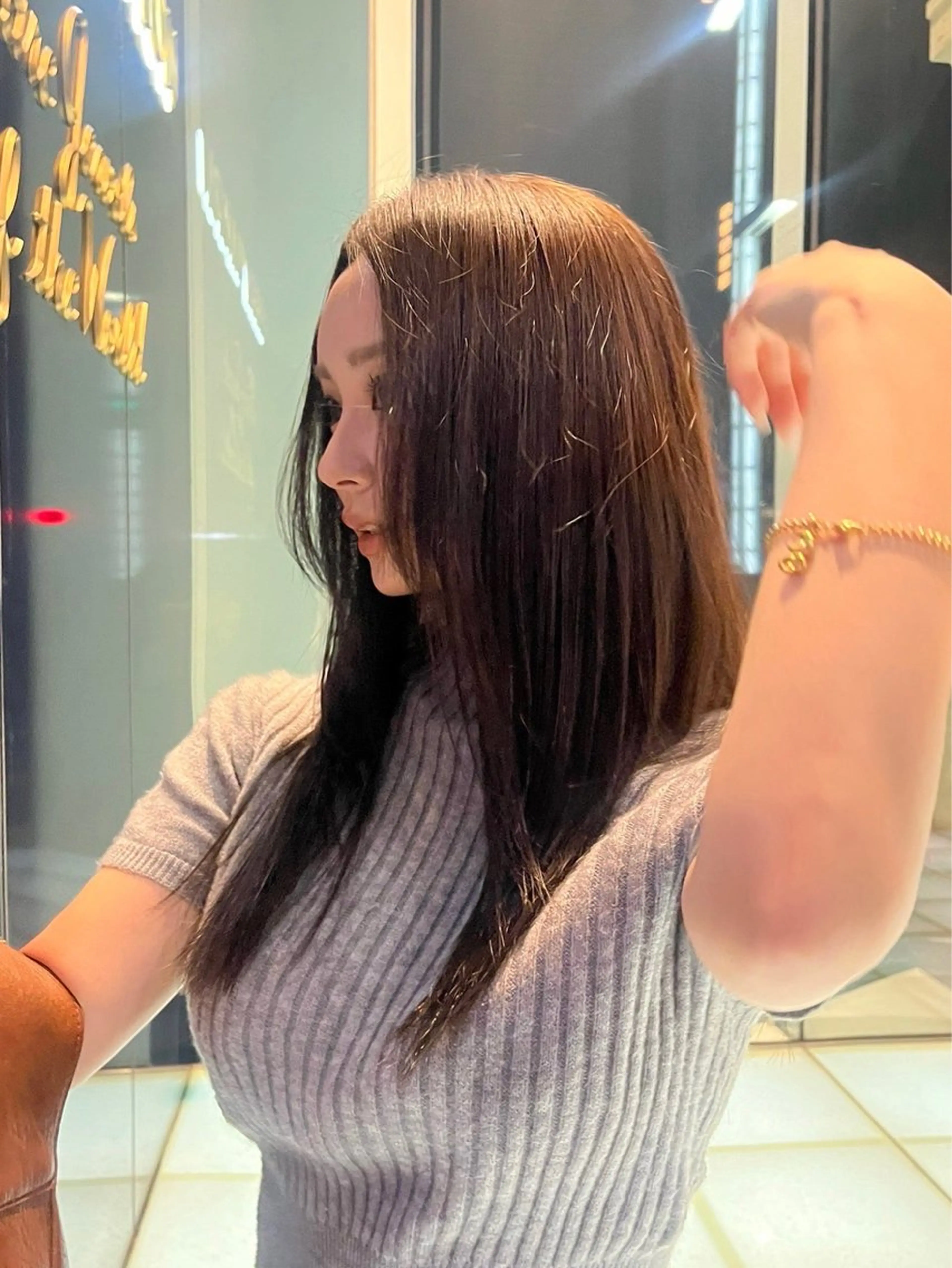 カラー ひなこ♡艶カラー/ ベージュ🤍透明感のヘアスタイル