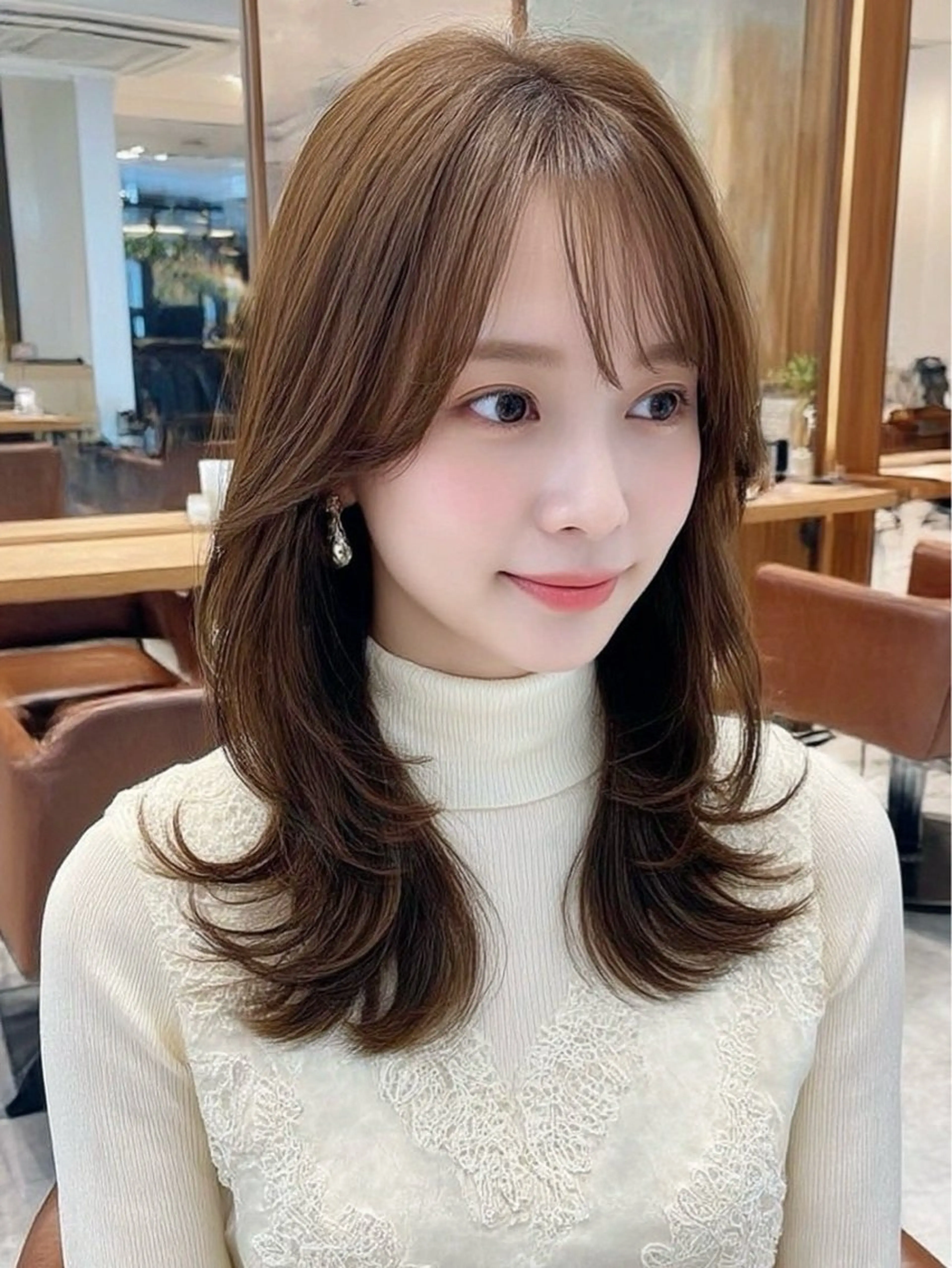 🌈1日1️⃣名様限定🌈似合わせ小顔カット＋髪質改善カラー+シルクトリートメント🍀の写真