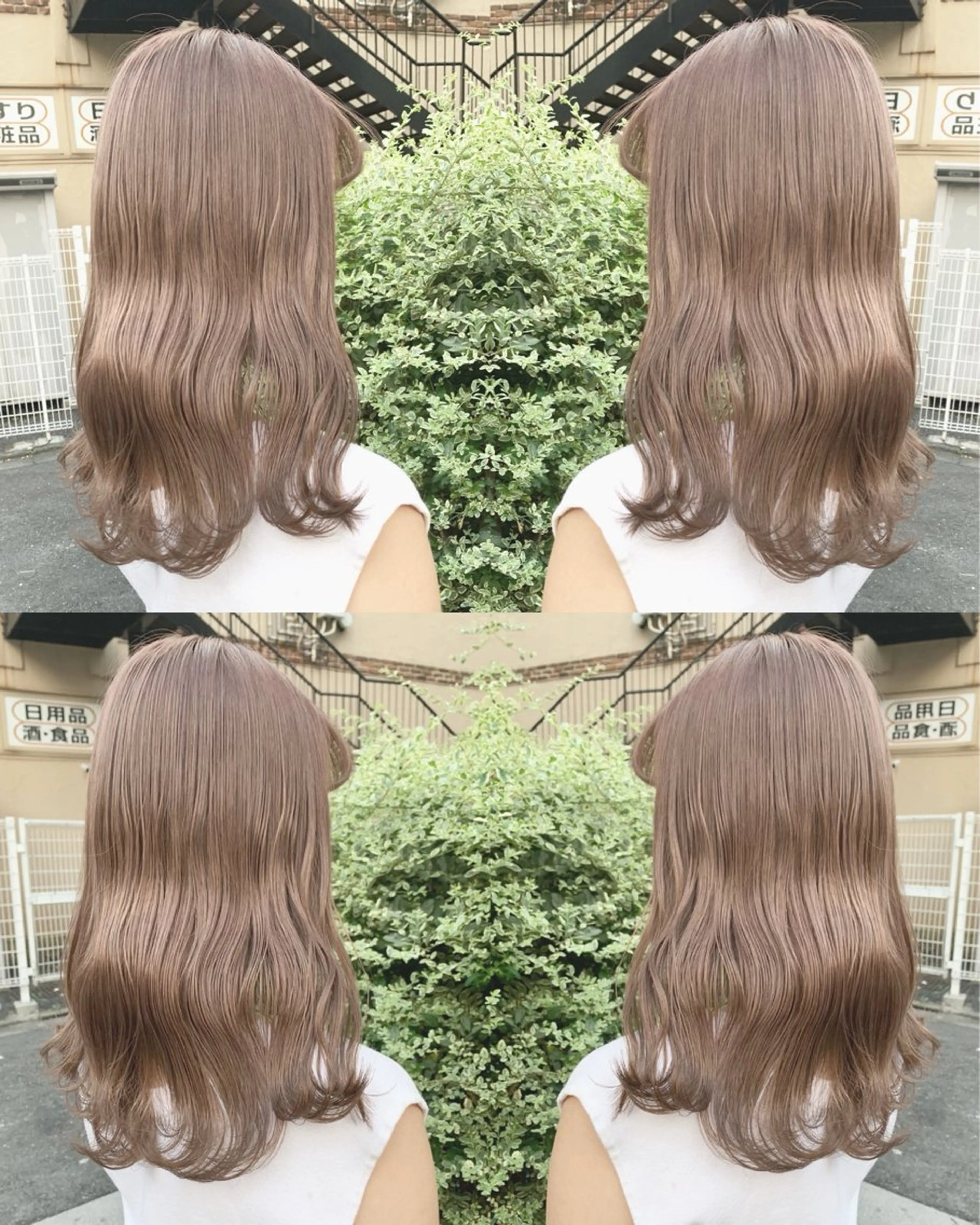 セミロング カラー あおき りゅうせいのヘアスタイル