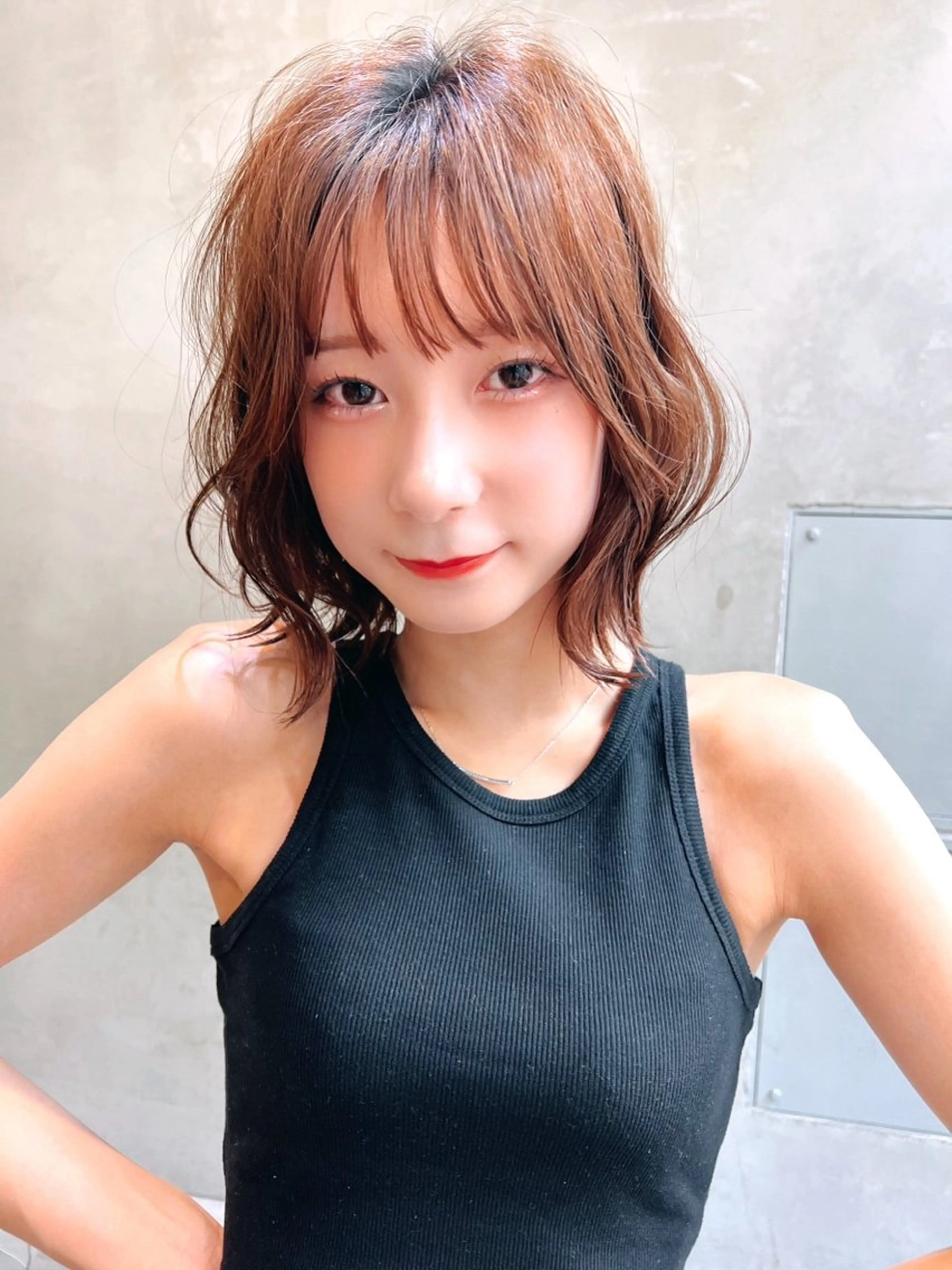ショート カラー ヘアカラー 🦋韓国/暖色カラー RENA🦋のヘアスタイル