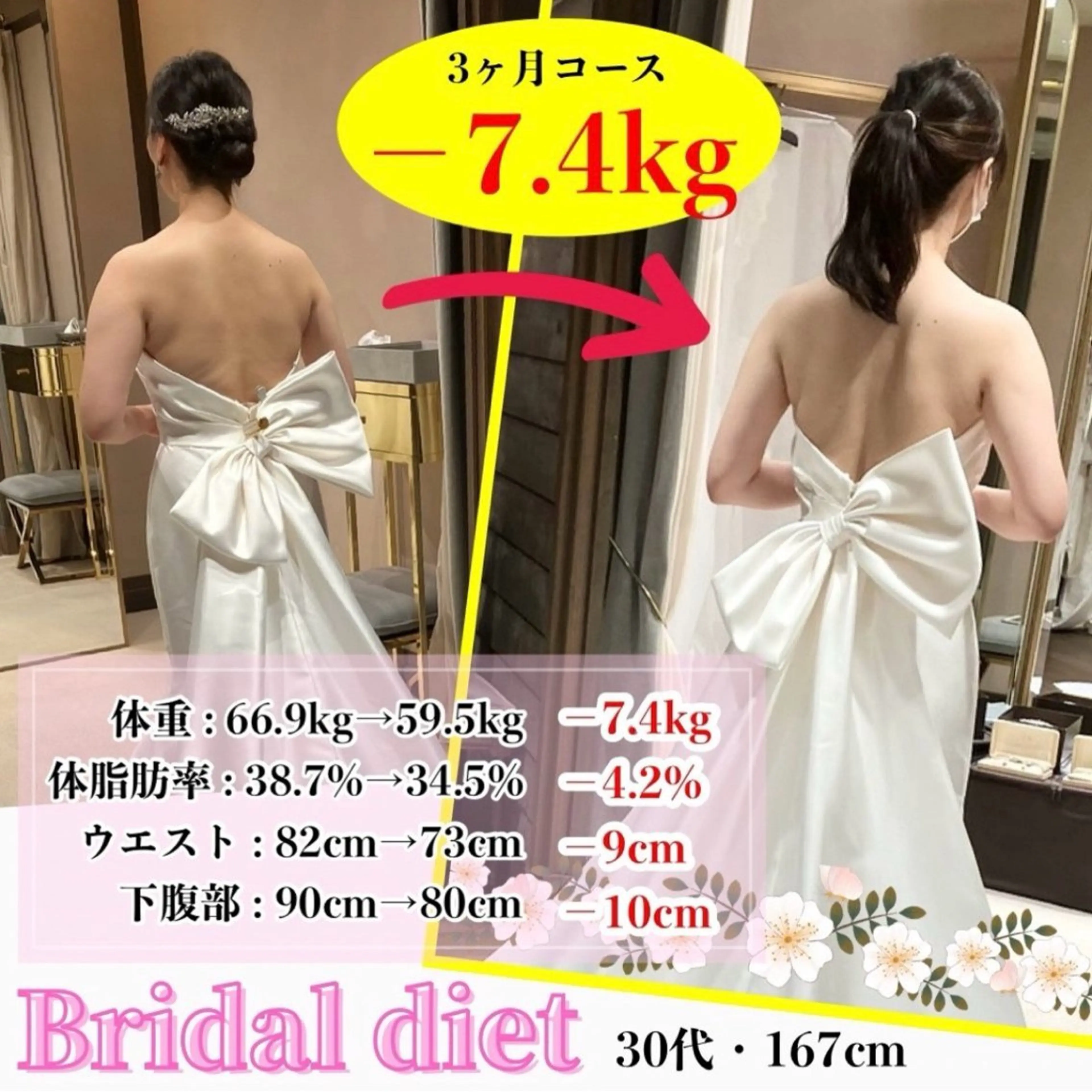 【前撮り・結婚式までに本気で痩せたい方限定】ブライダルダイエットカウンセリングの写真