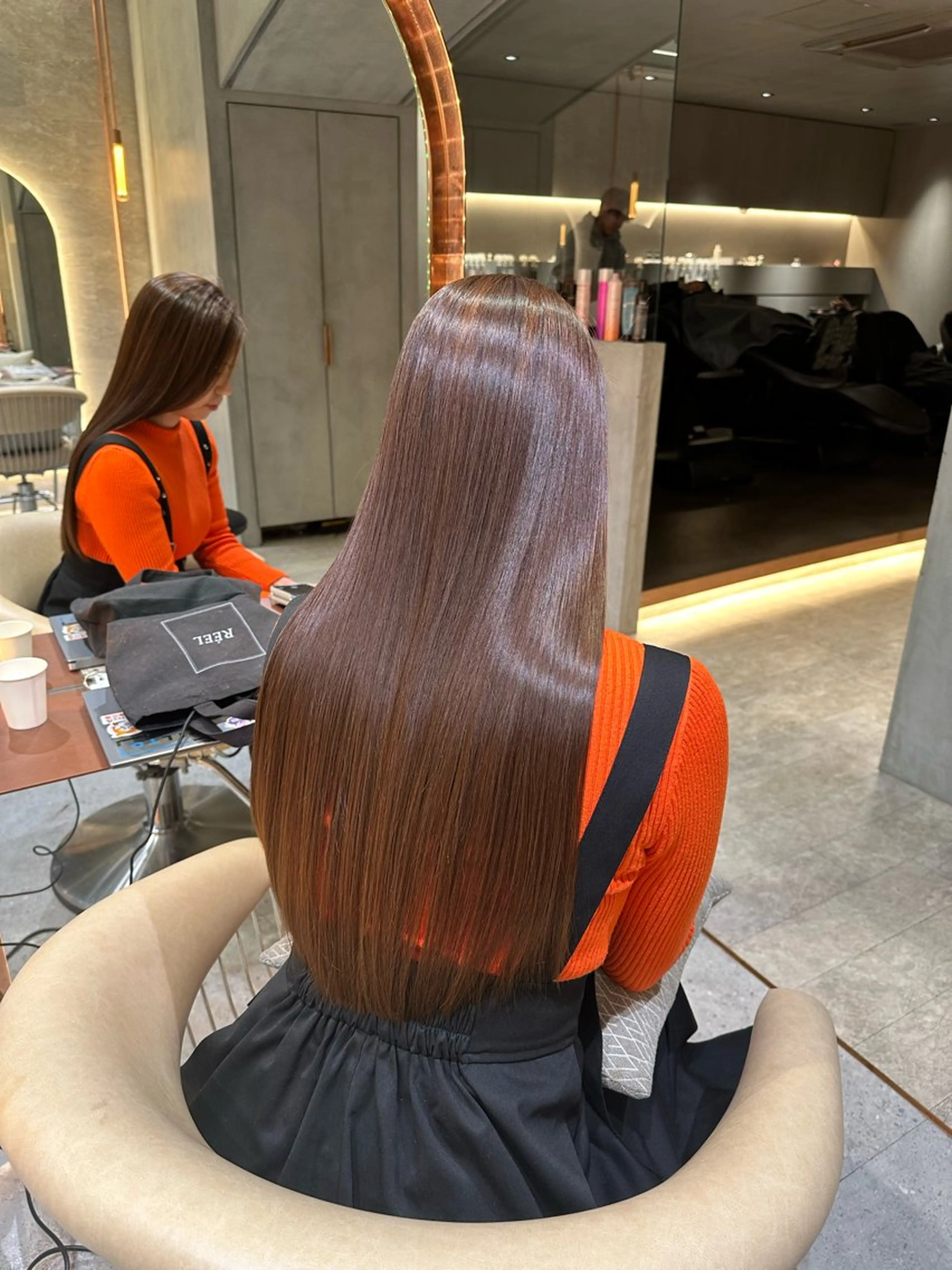 ロング カット ボブ/レイヤー/髪質 改善/縮毛矯正/銀座のヘアスタイル