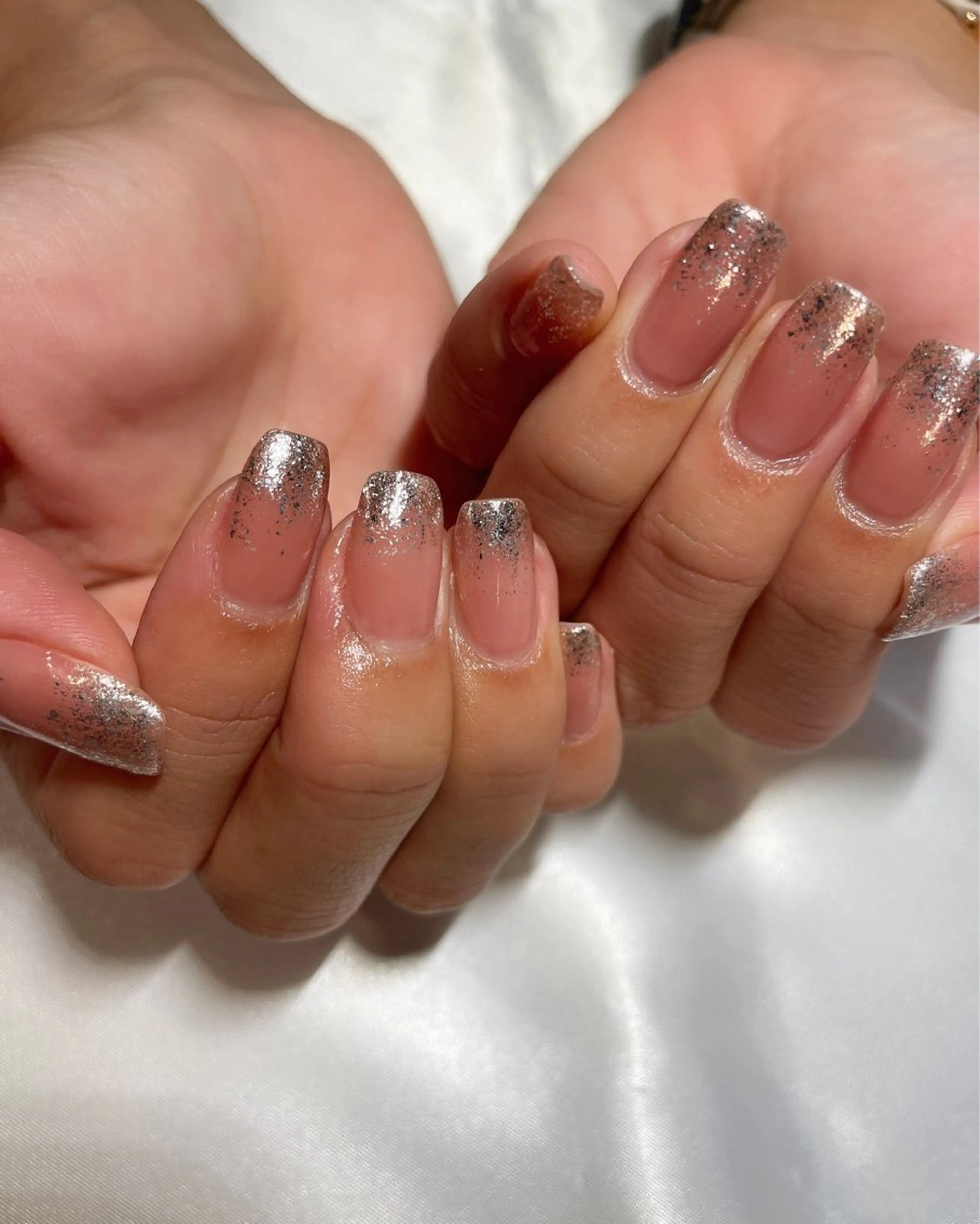ネイル グラデーション ラメ(グリッター) ラメグラデーション ハンドネイル ROPE nail ロペネイルのネイルデザイン