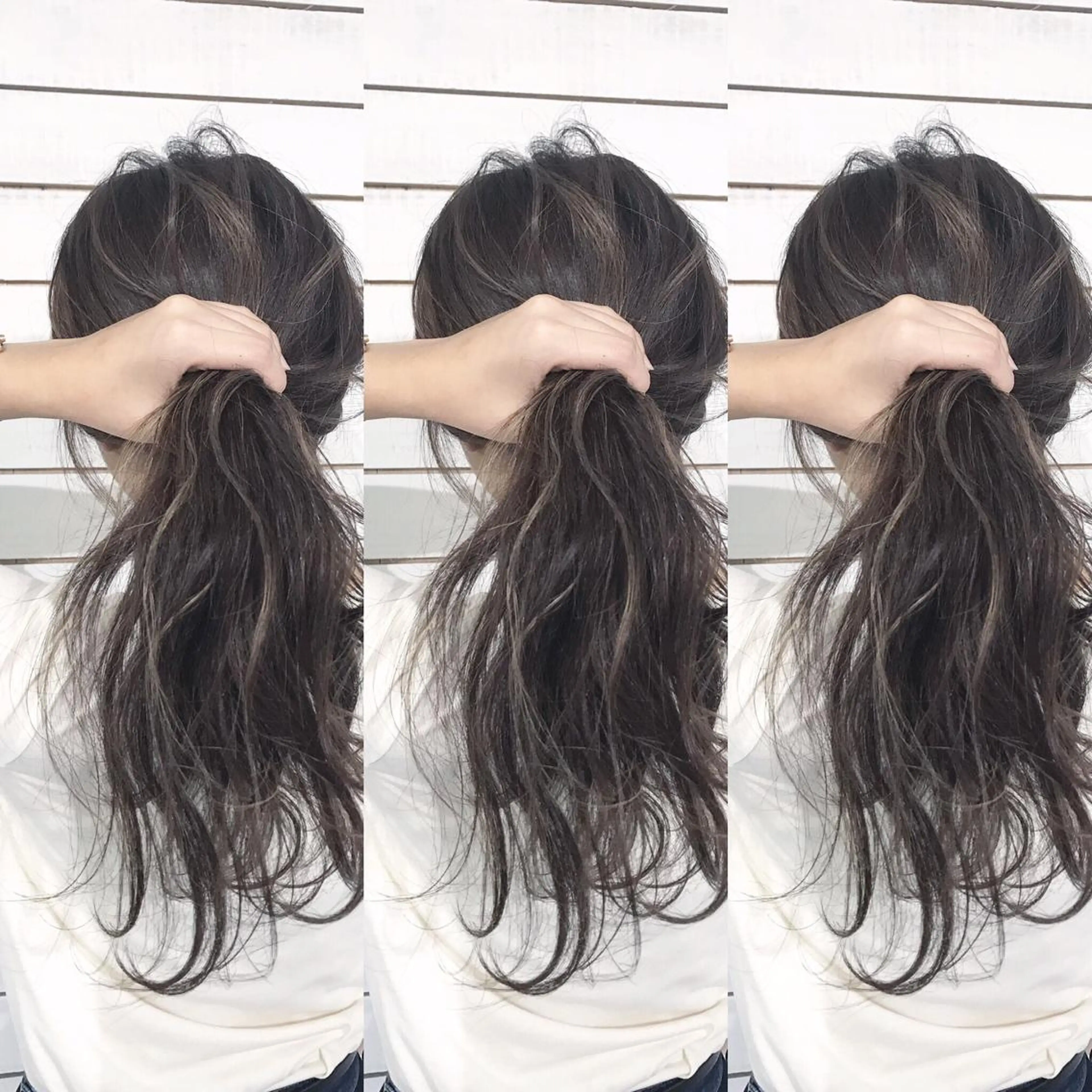 ロング カラー 縮毛矯正 髪質改善寺坂雄飛💐のヘアスタイル