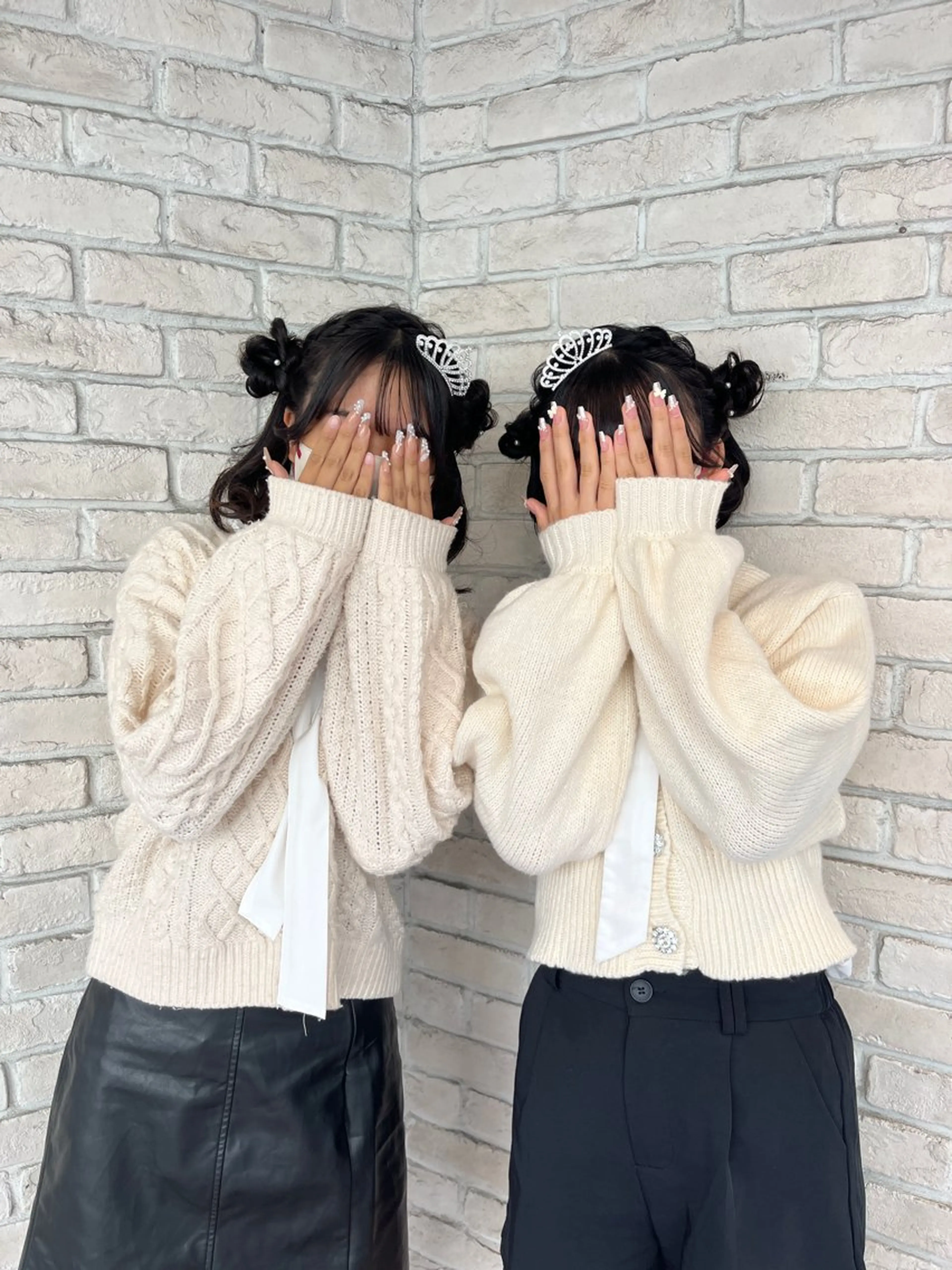 セミロング ヘアアレンジ ヘアセット ハイトーンカラー シールエクステのヘアスタイル