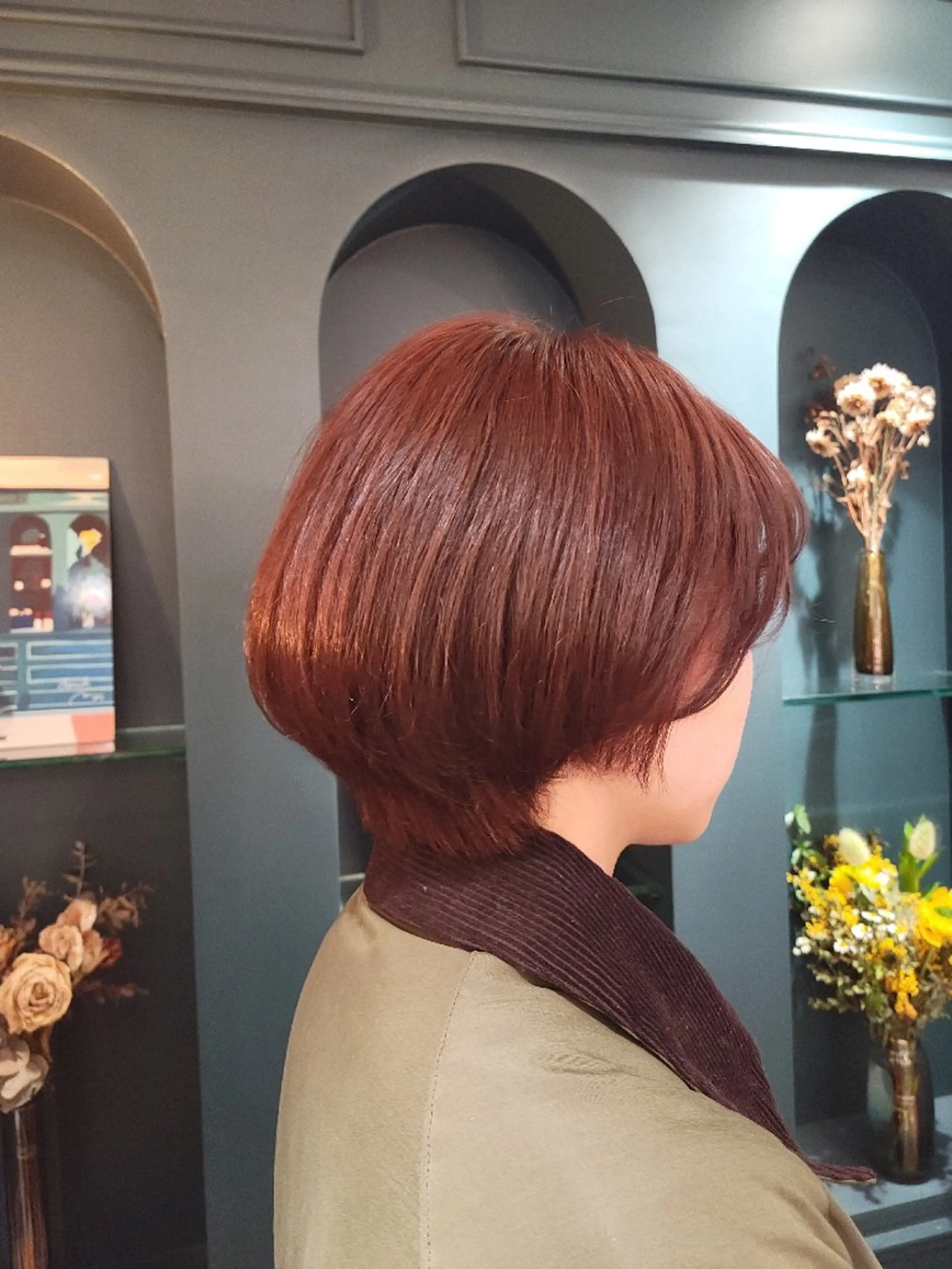 ショート カラー ブラウンカラー ピンクカラー ピンクブラウン ヘアカラー 【メンズカット/パー マ✂️】momo🌷のヘアスタイル