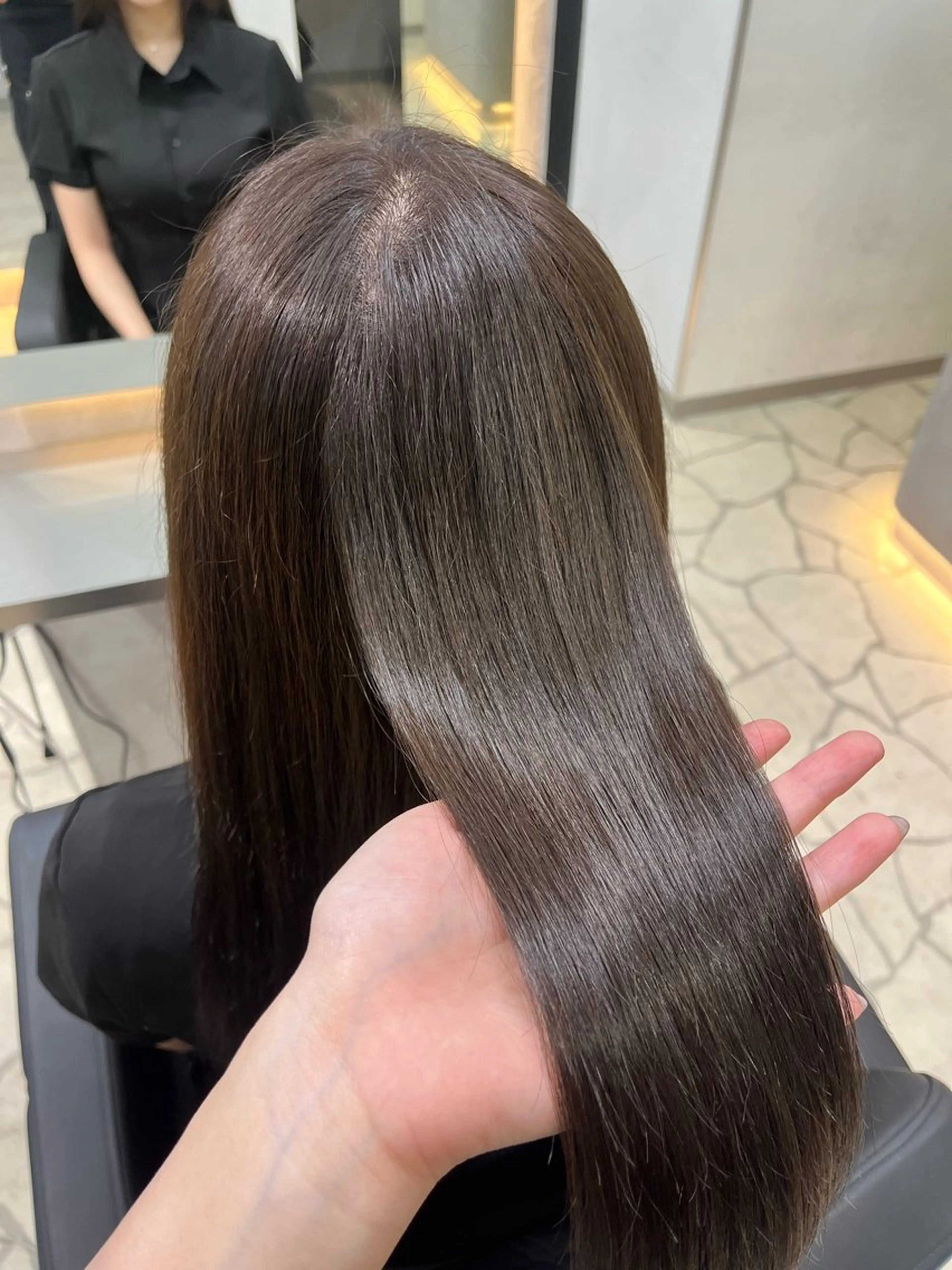 カラー ベージュカラー オリーブベージュ lapis福岡天神 まいのヘアスタイル