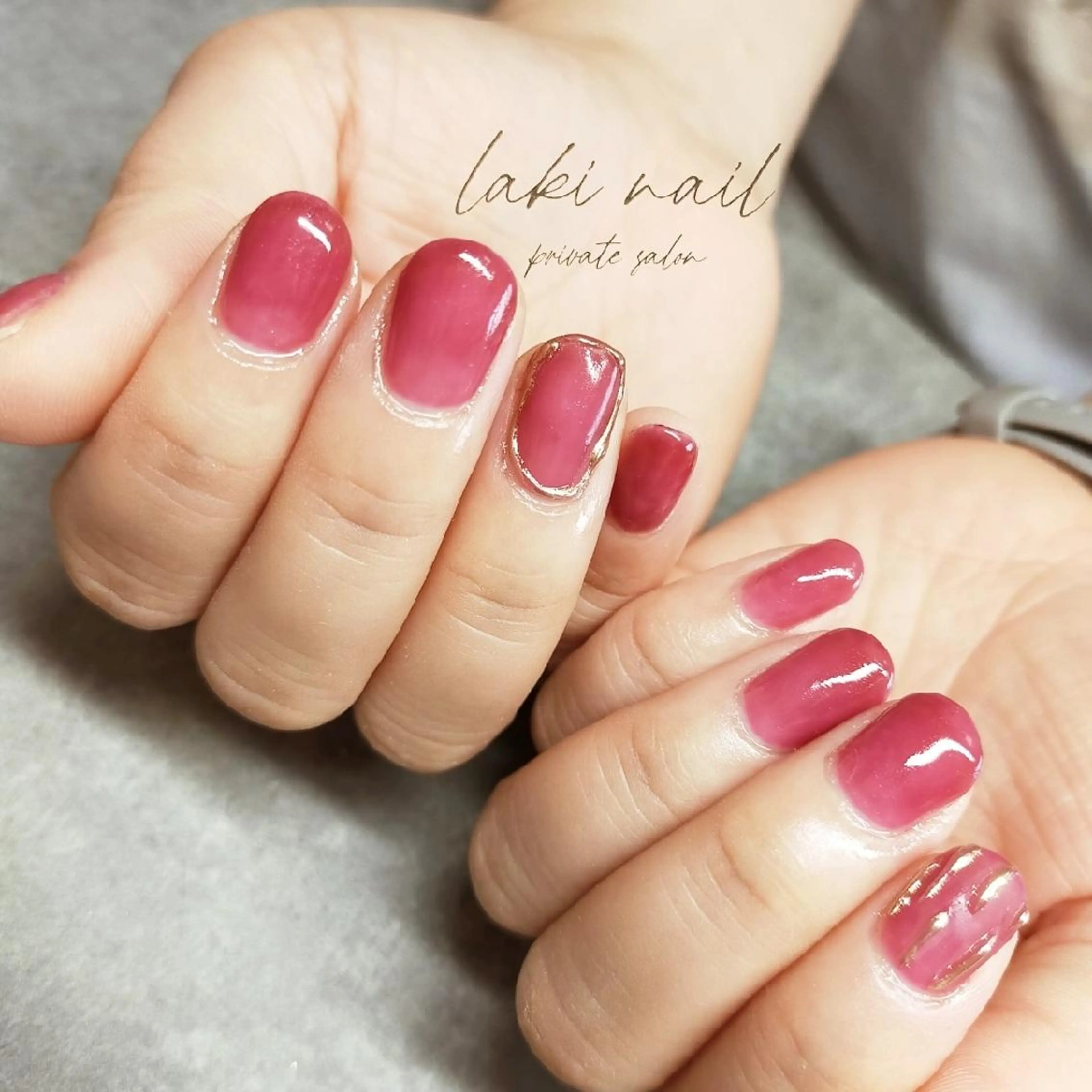 ネイル クリアネイル ピンク シンプルネイル by lakiのネイルデザイン