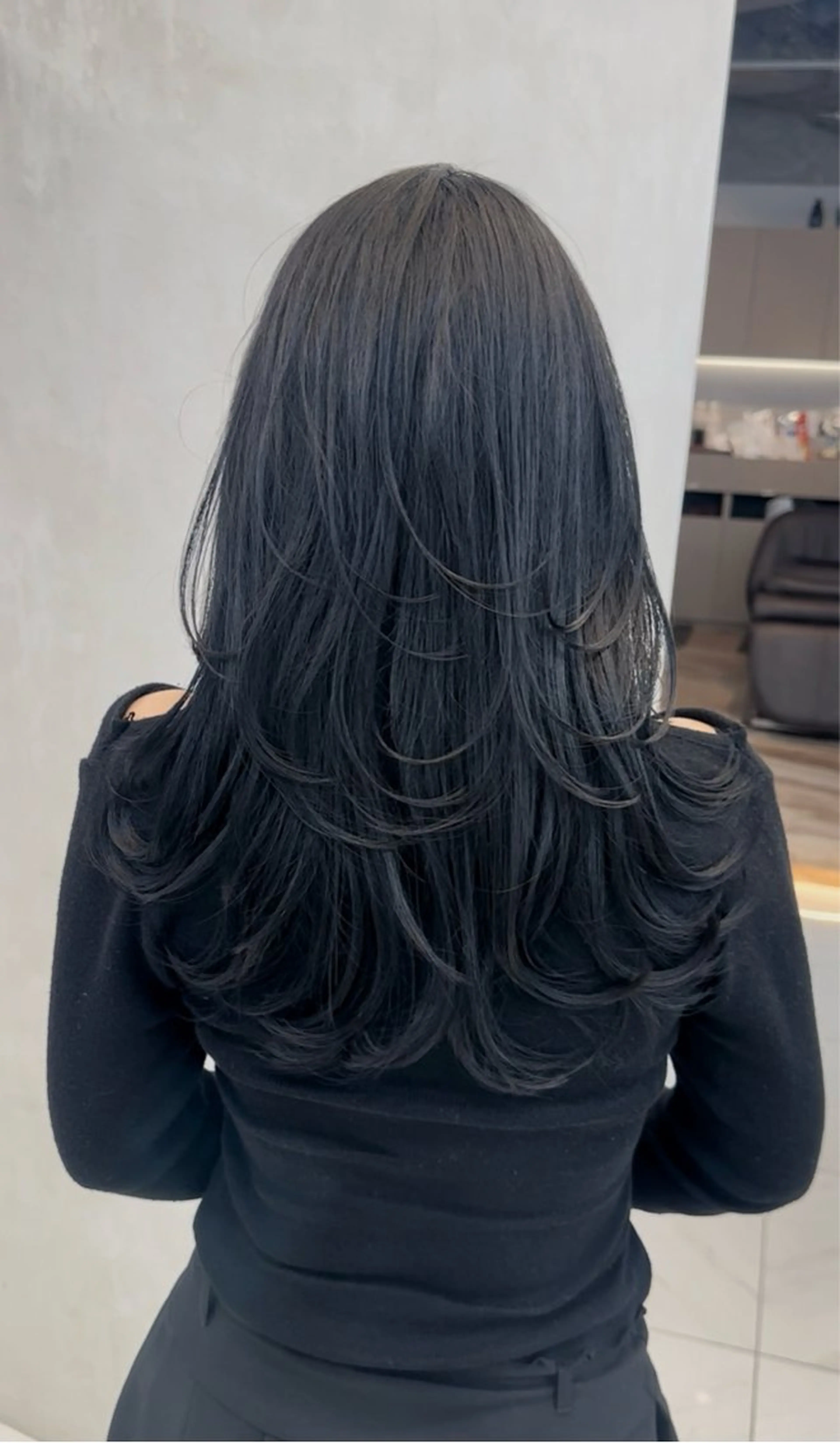 ロング カラー ブリーチ ケアカラー ブリーチなしカラー 髪質改善 韓国風ヘア カット ヘアカラー パーマ トリートメント ARMONY表参道店所属・韓国風レイヤーカラー ライムのヘアスタイル