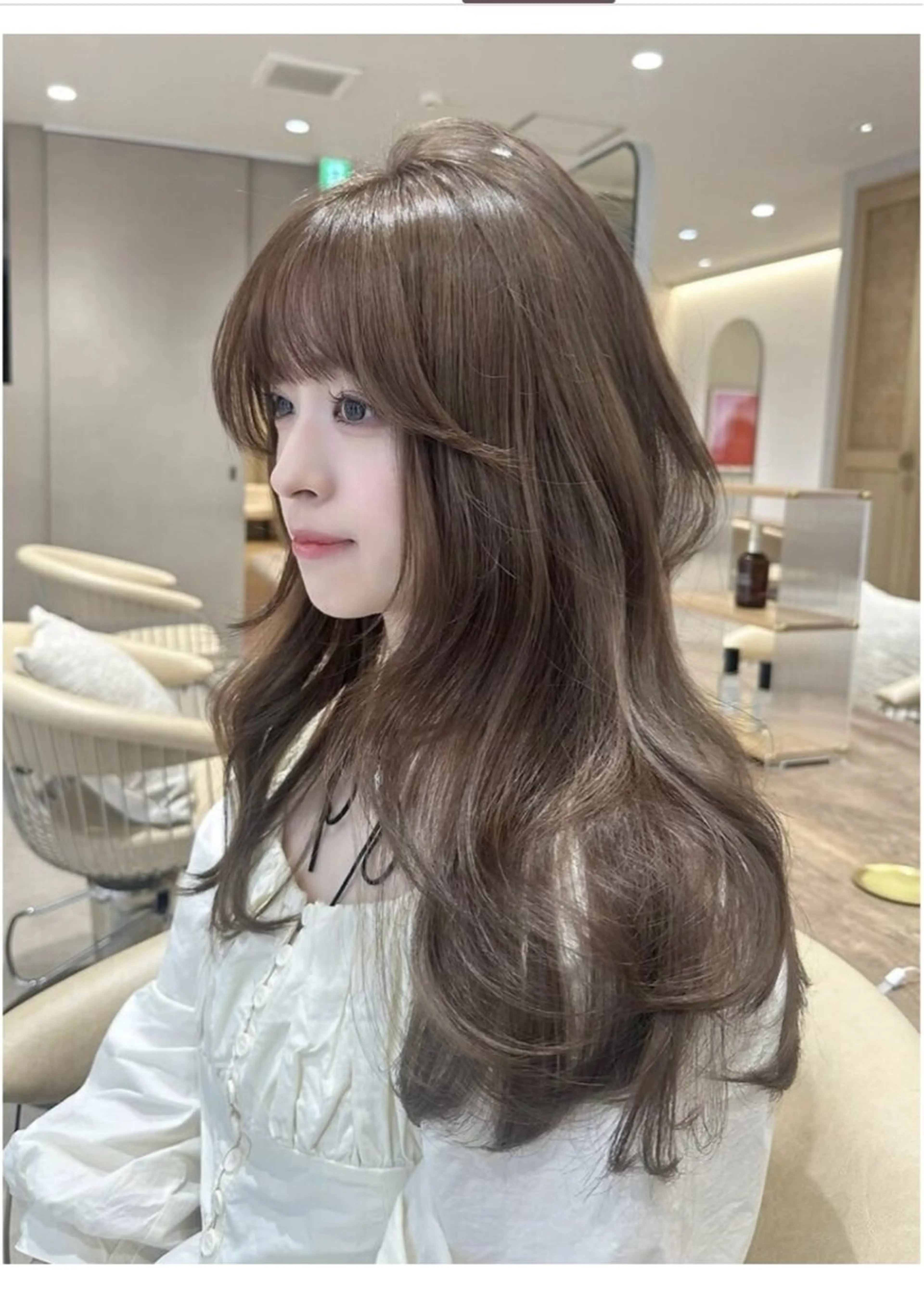 💎ミニモ学割U24💎【カット+透明感ケアカラー+超音波TOKIOトリートメント】#髪質改善#韓国💫の写真