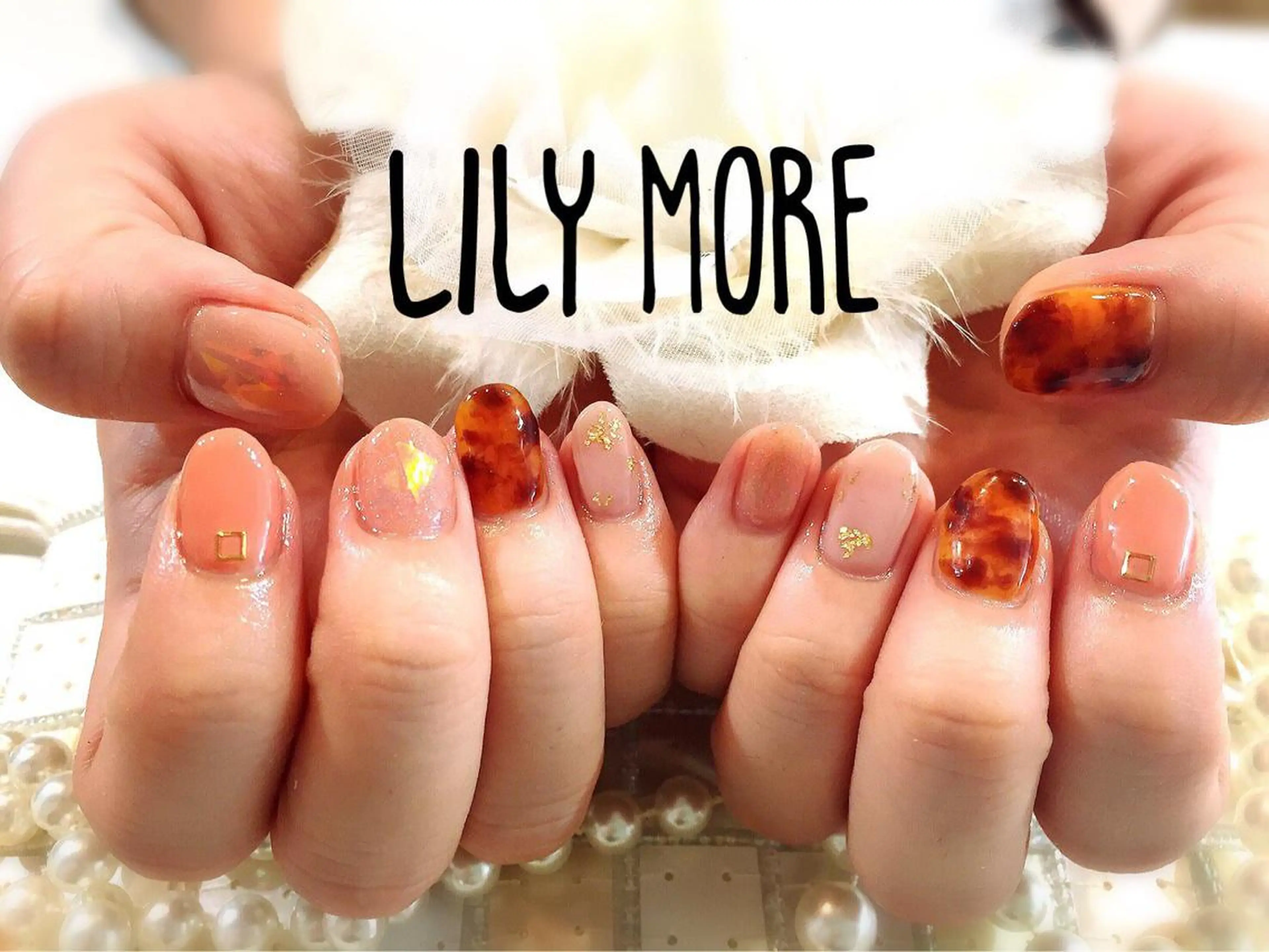 ネイル べっ甲ネイル Lily closetのネイルデザイン