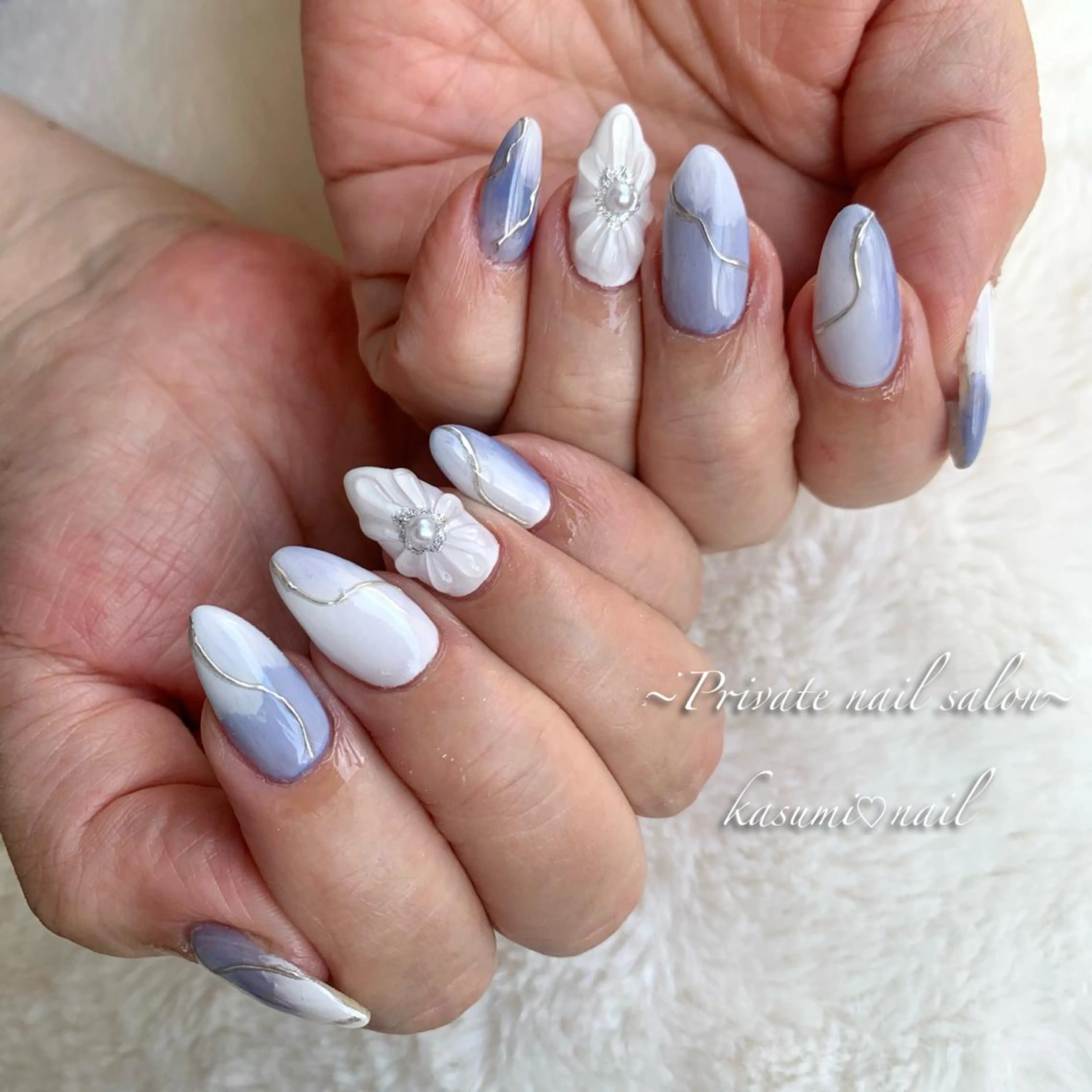 ネイル アートネイル ラメ(グリッター) マグネットネイル ミラーネイル 持ち込み KASUMI♡ Nailのネイルデザイン