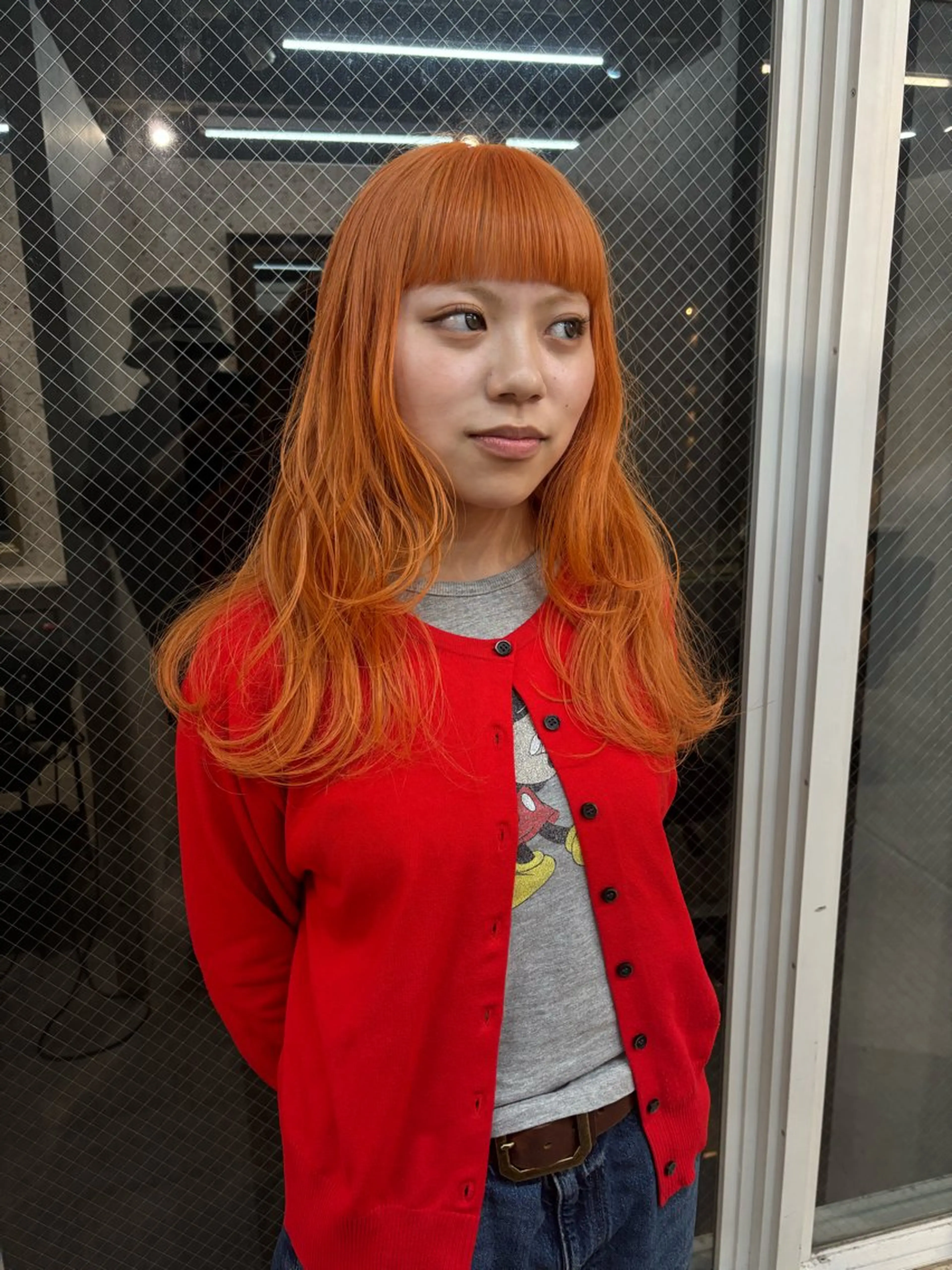 ロング カラー オレンジ ヘアカラー SHOTO ハイトー ン/ブロンドカラーのヘアスタイル