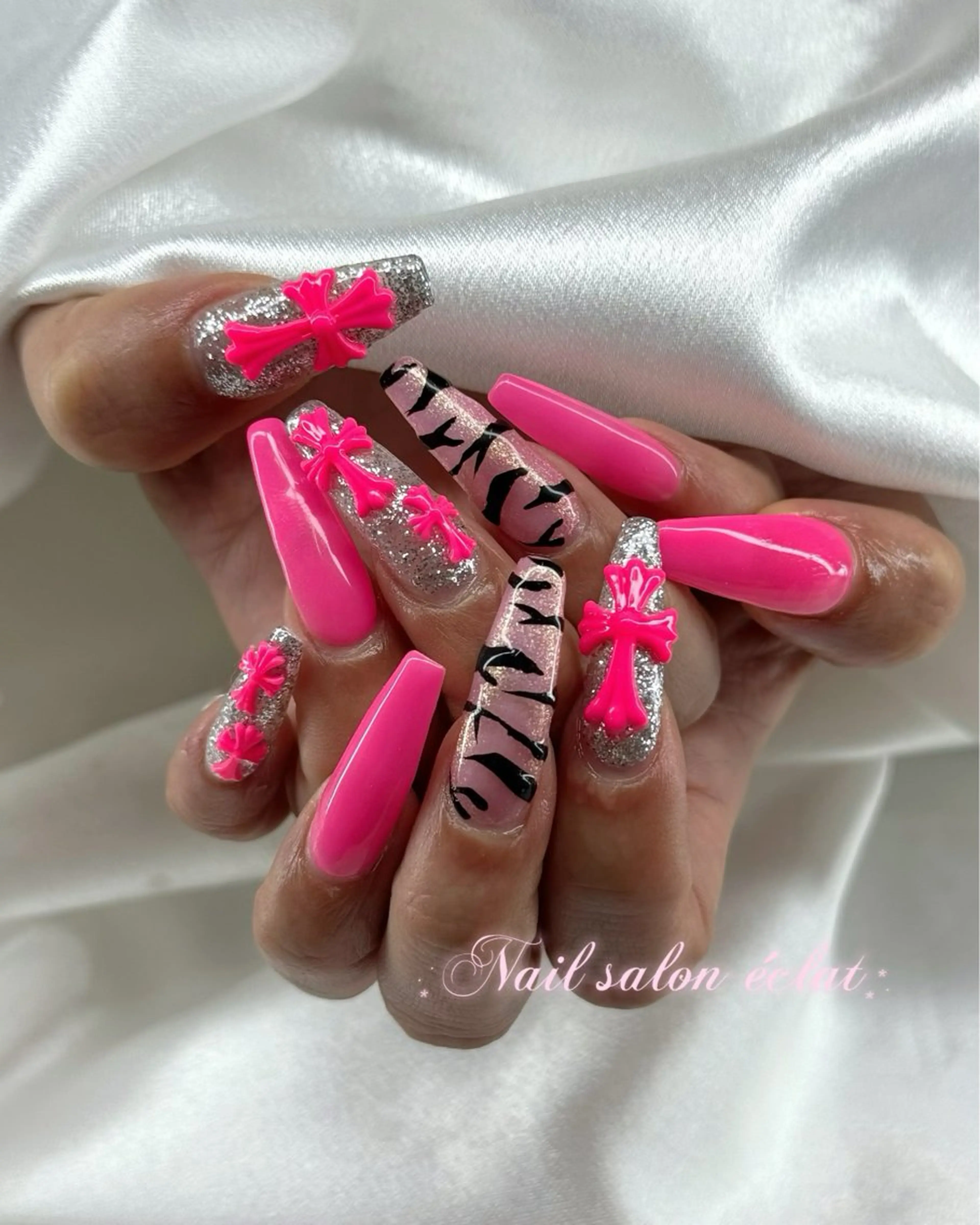 ネイル ピンク ハンドネイル éclat ⸝꙳.⋆ 栄｜矢場町のネイルデザイン