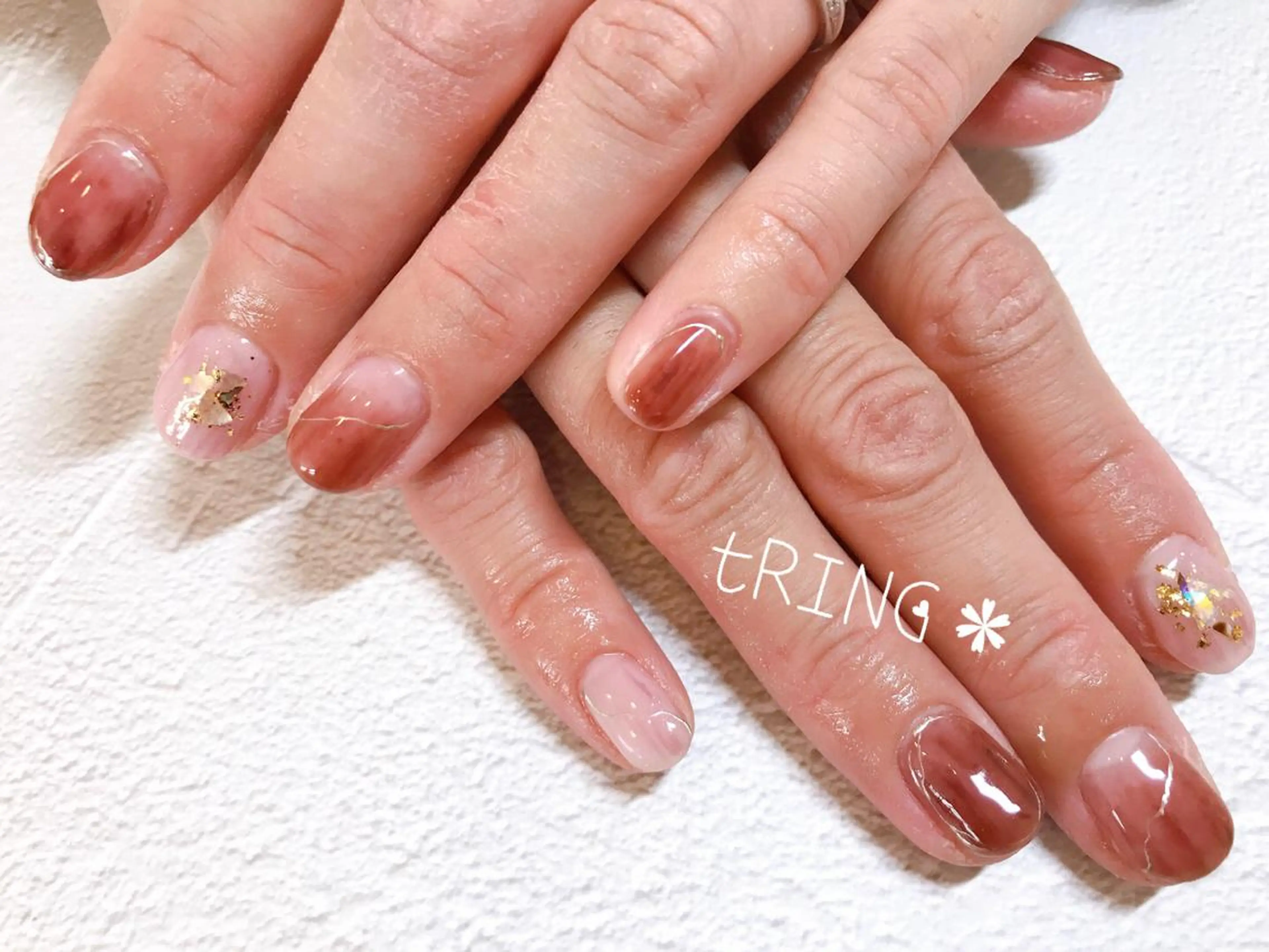 ネイル ハンドネイル tRING＊ しいの木台のネイルデザイン