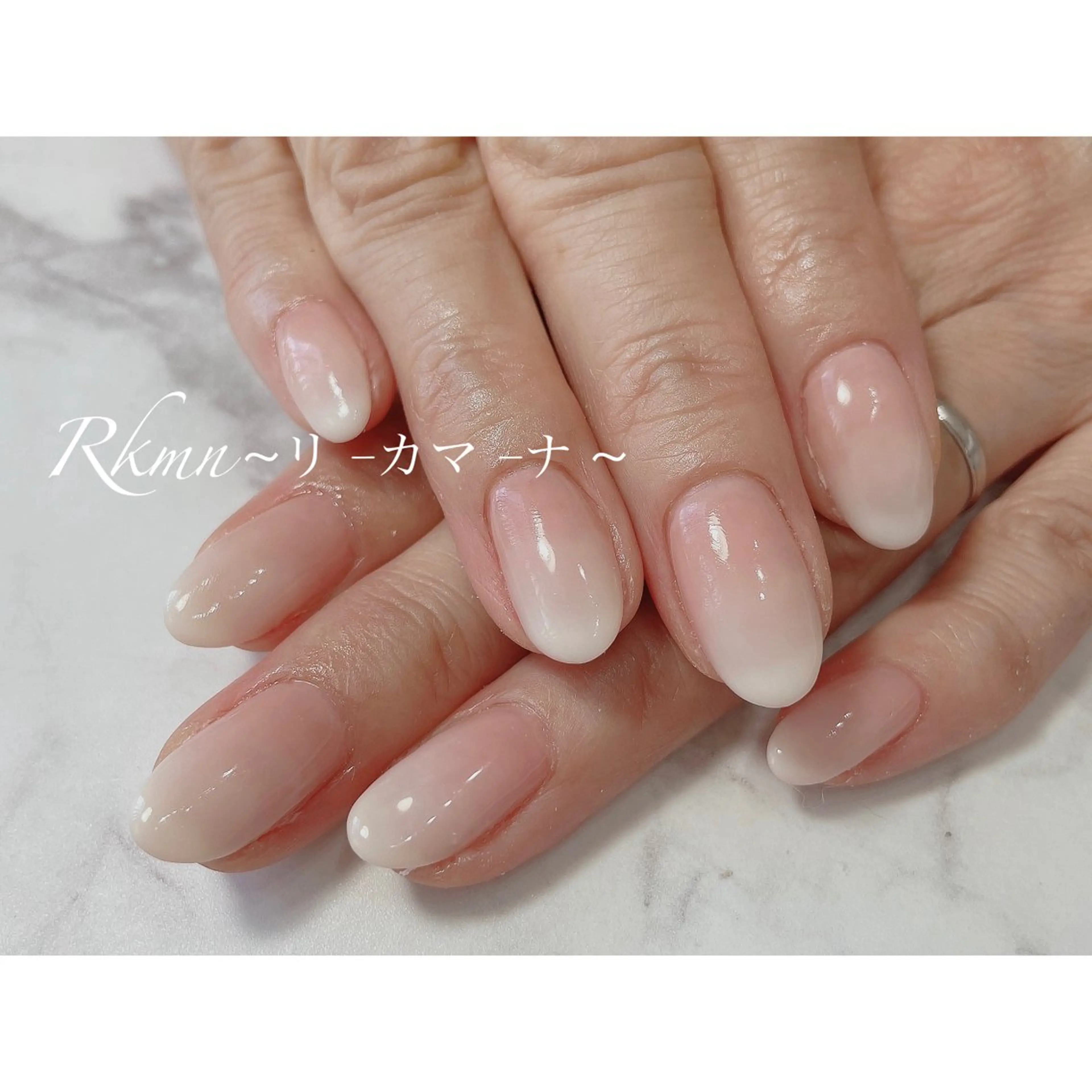 ネイル アートネイル グラデーション 春ネイル ハンドネイル フットネイル ハンドケア Rkmn ~リ-カマ-ナ~のネイルデザイン