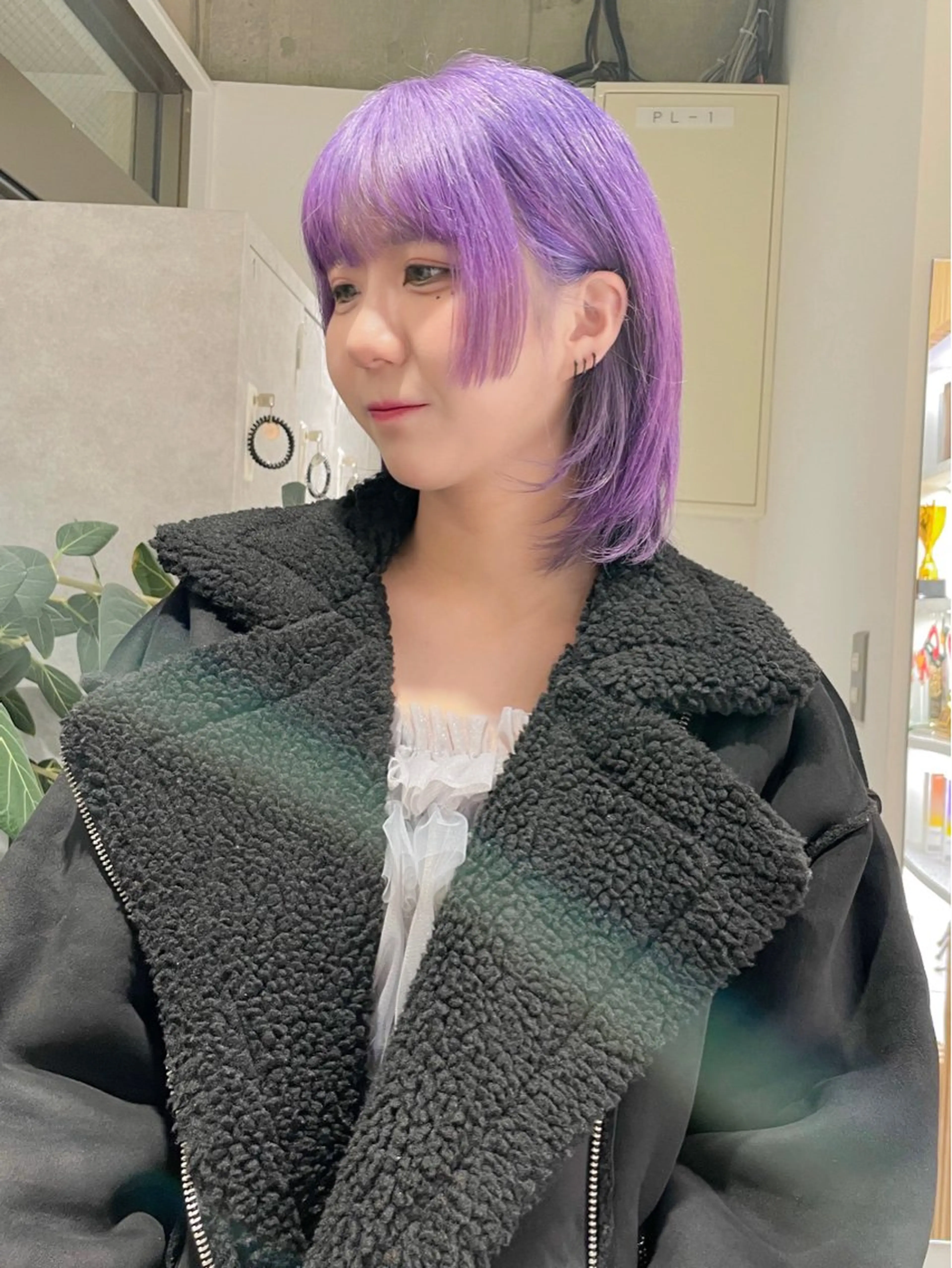 ミディアム カラー ダブルカラー,透け カラーHINARIのヘアスタイル