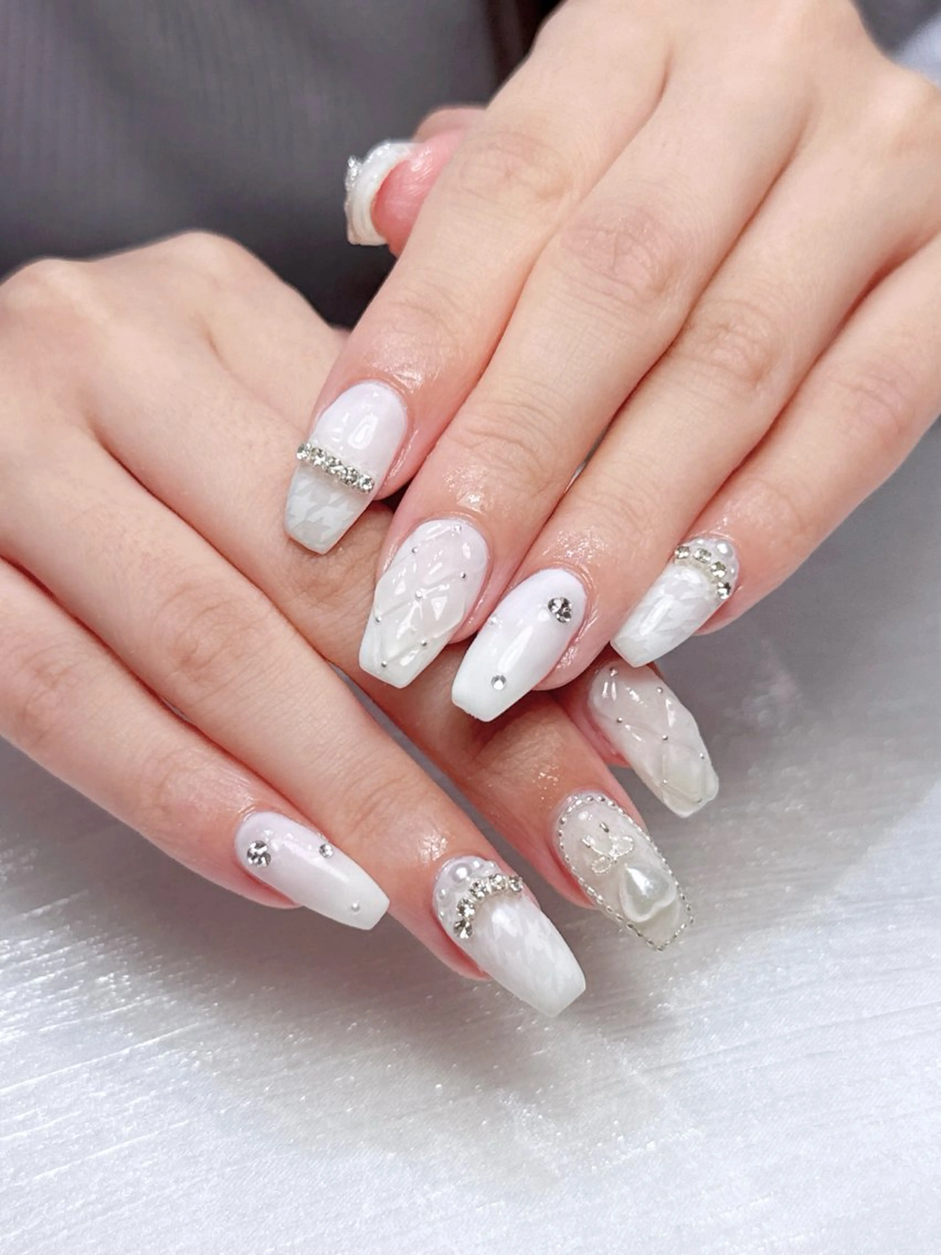 ネイル 韓国ネイル ハンドネイル ちゅるんネイル‎🤍 miyuのネイルデザイン