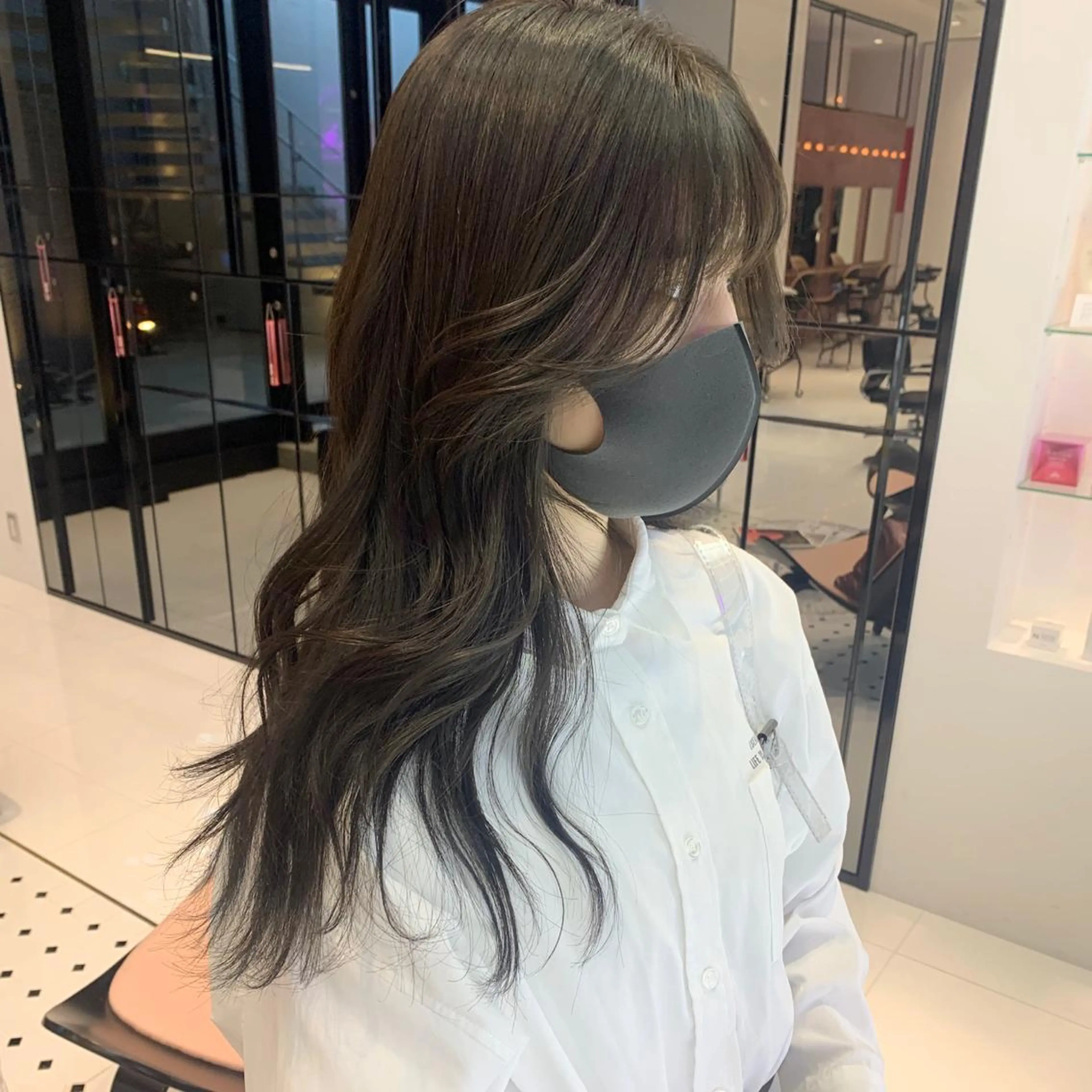 ロング カラー アッシュ アッシュブラウン ブラウンカラー ハッシュカット/ハイ トーン/MANAMIのヘアスタイル