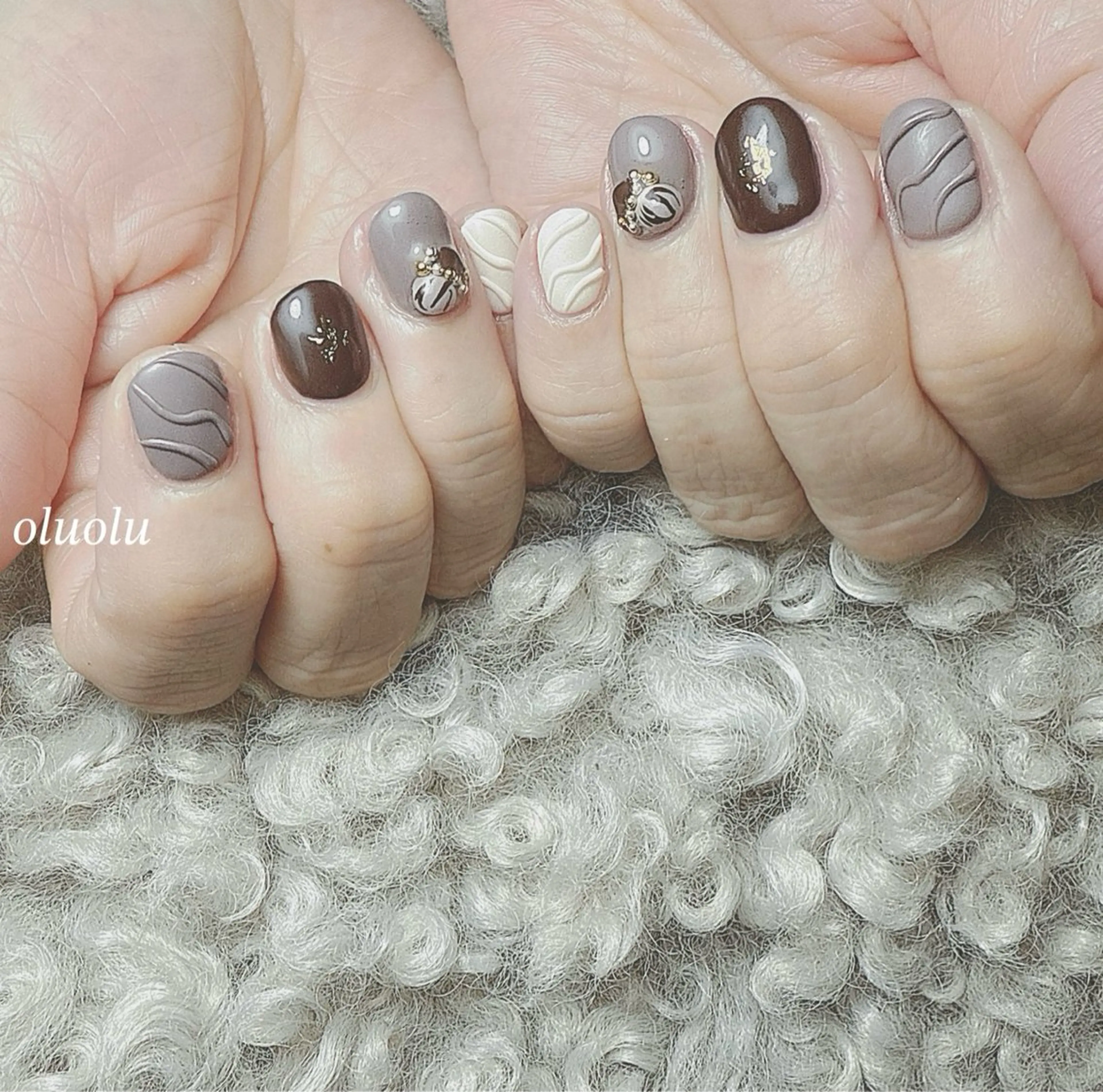 ネイル バレンタイン ハンドネイル 大村 紬華のネイルデザイン