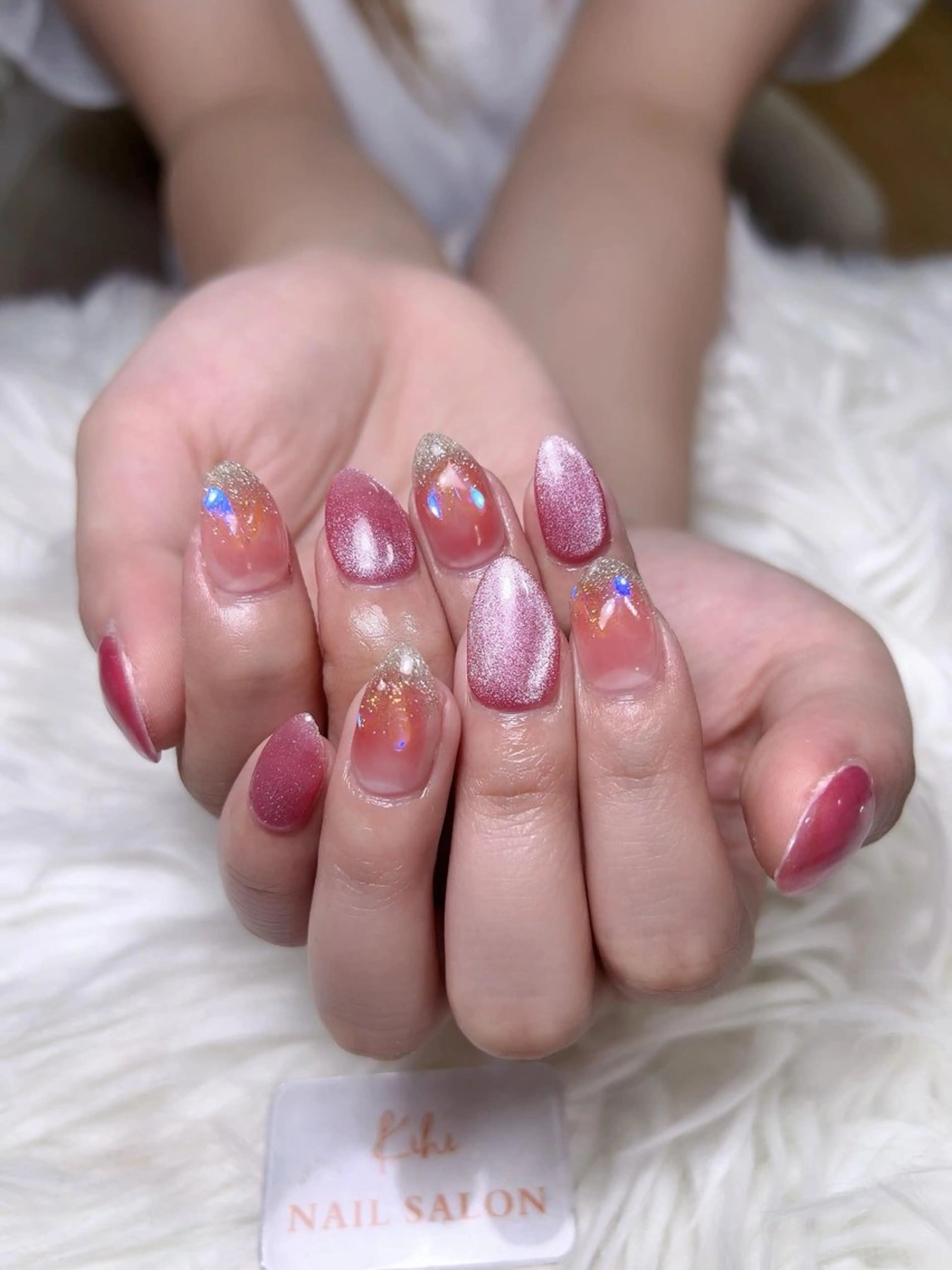 ネイル アートネイル フレンチネイル ジェルネイル グラデーション 韓国ネイル ハンドネイル ハンドケア さくら💮💮 【オフ無料】のネイルデザイン