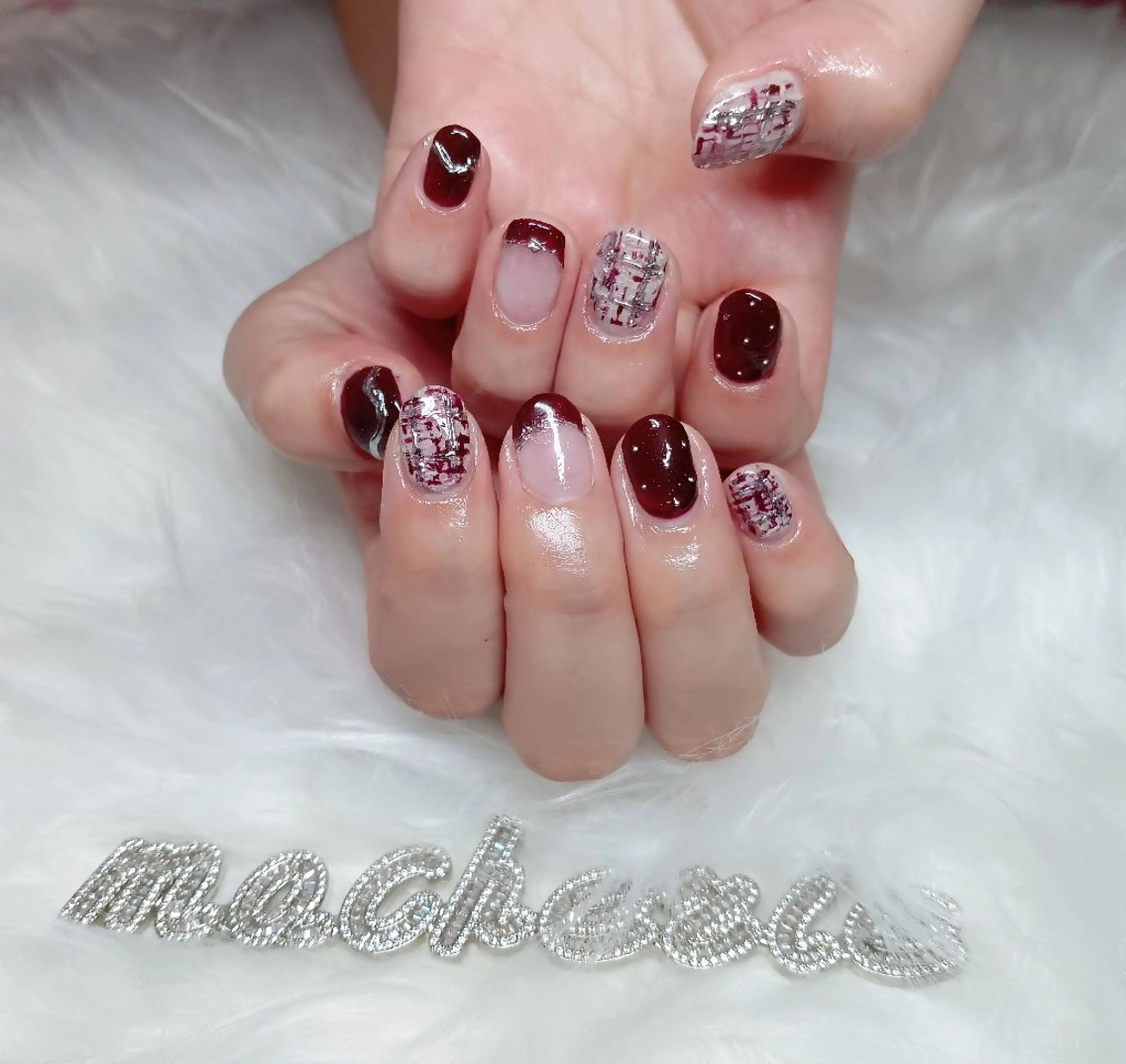 ネイル ツイードネイル ハンドネイル Nail Salon macherieのネイルデザイン