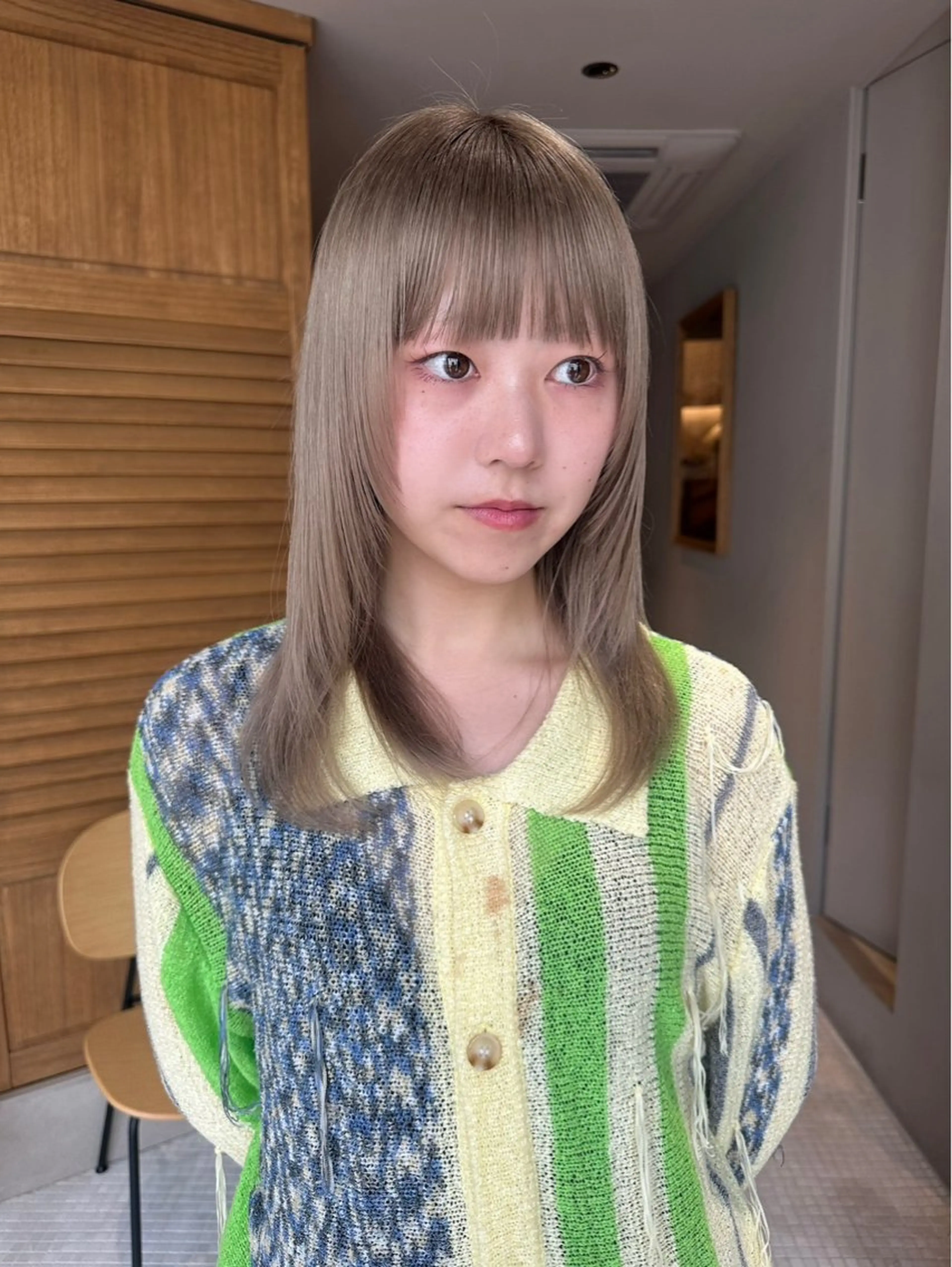 ミディアム カラー 《無料カットモデル / perm》ナミのヘアスタイル