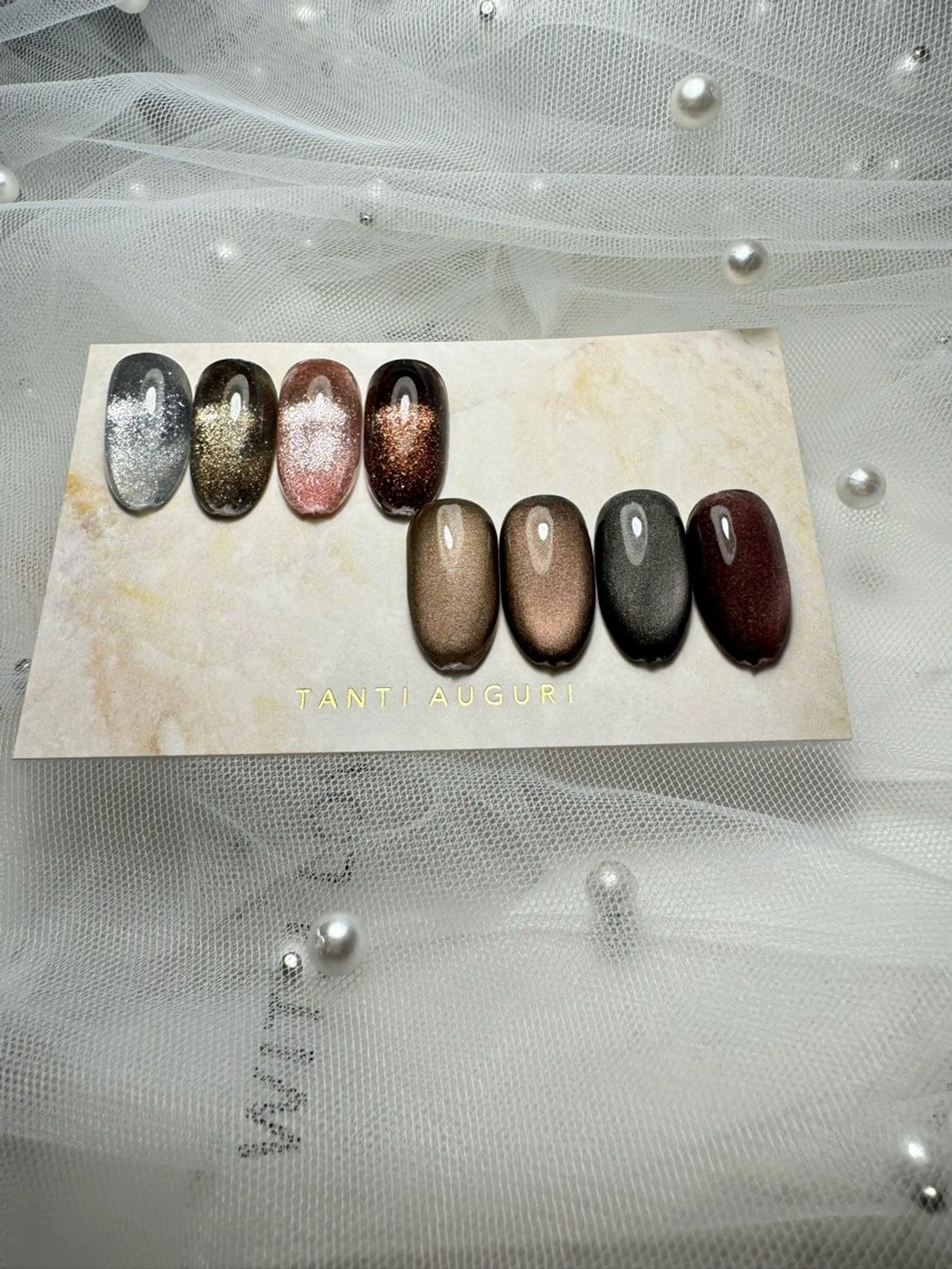 ネイル ラメ(グリッター) マグネットネイル Naka Rieのネイルデザイン