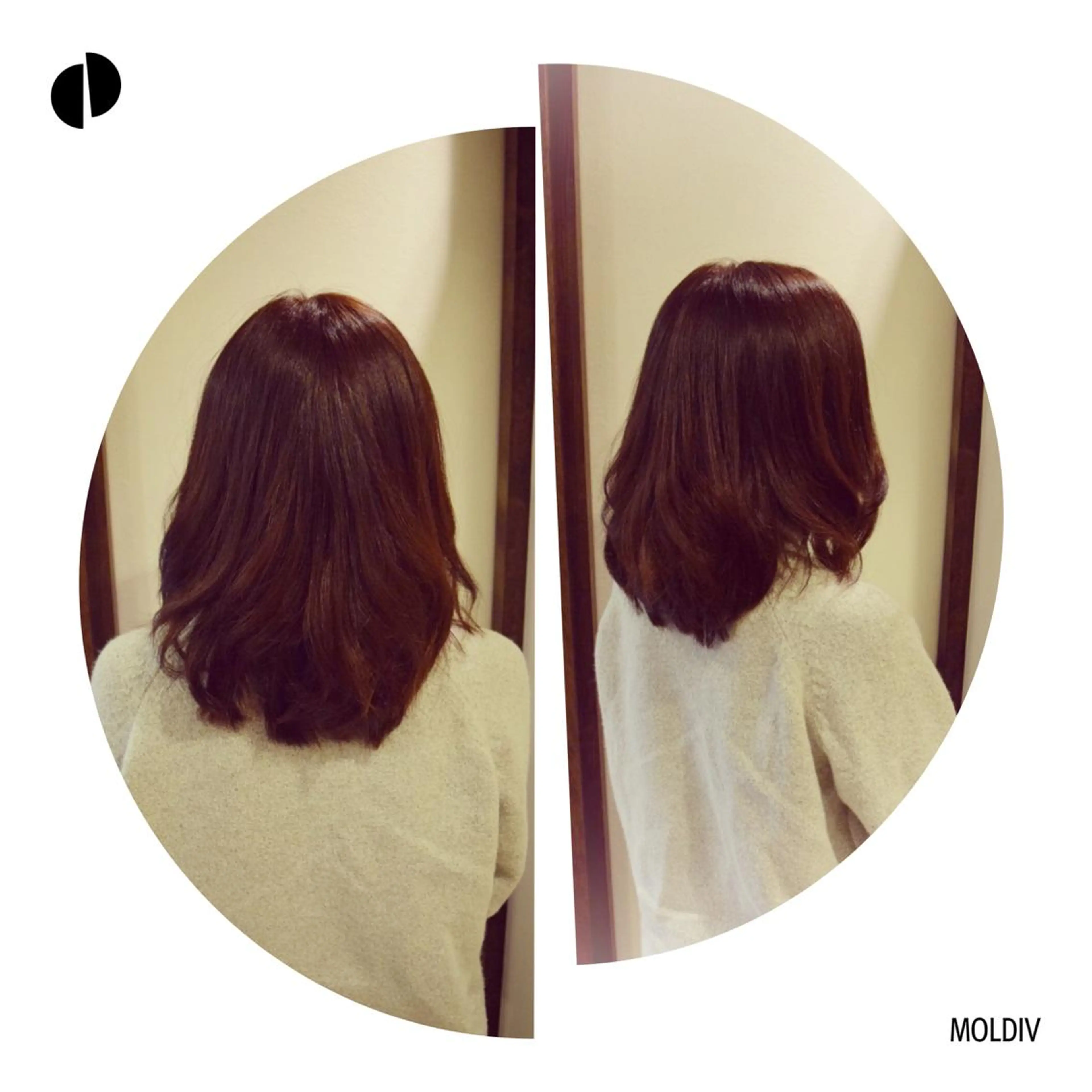 セミロング カラー ブラウンカラー オレンジ オレンジブラウン ✨縮毛矯正✨髪質改善 ナカシマ ユミのヘアスタイル