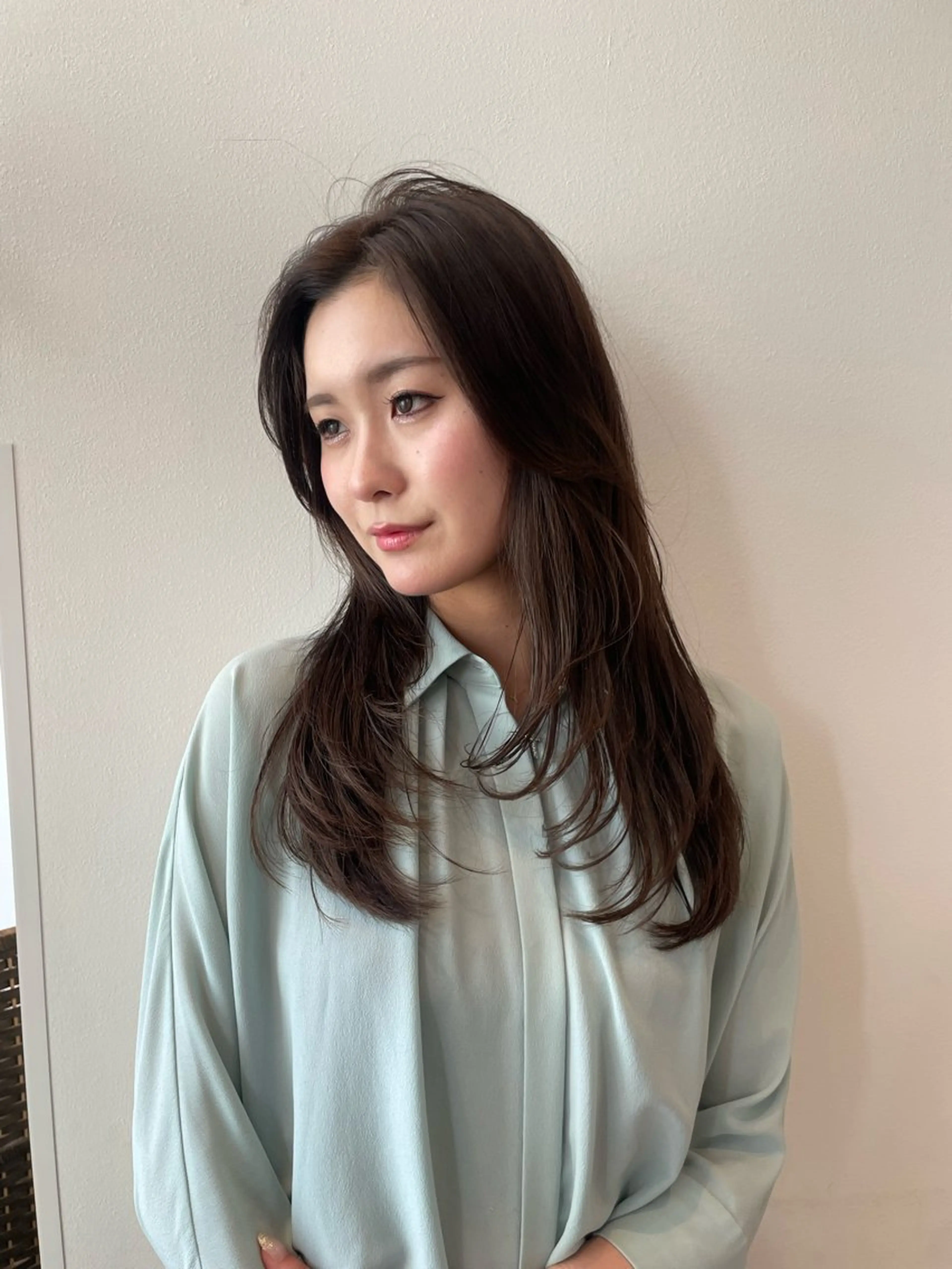 ロング カラー 髪質改善 レイヤーカット k-twoたき✨艶感 カラー／美髪矯正のヘアスタイル