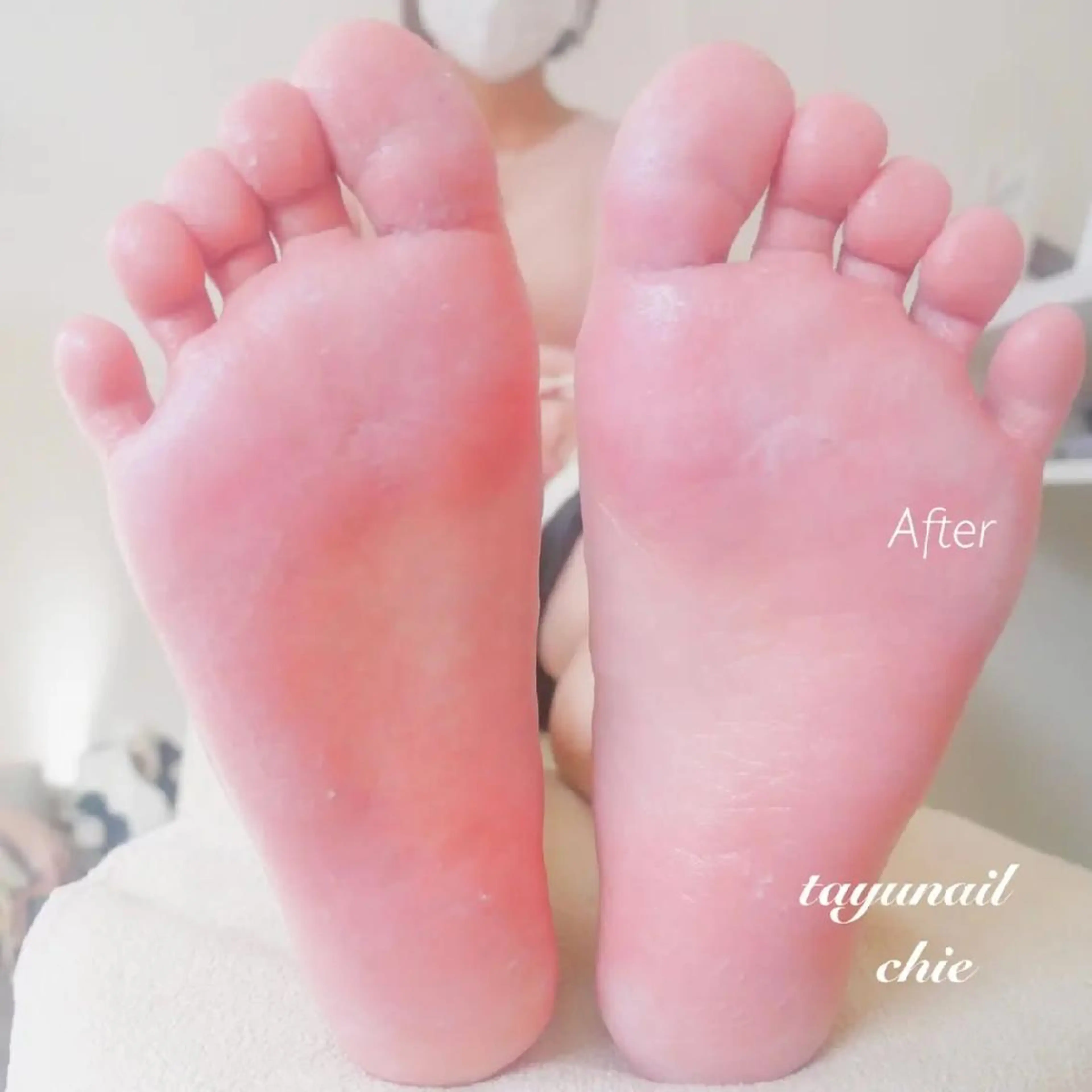 ネイル ブルー フットネイル ジェルネイル パラジェル 春ネイル ネイルサロン 【たゆnail】のネイルデザイン