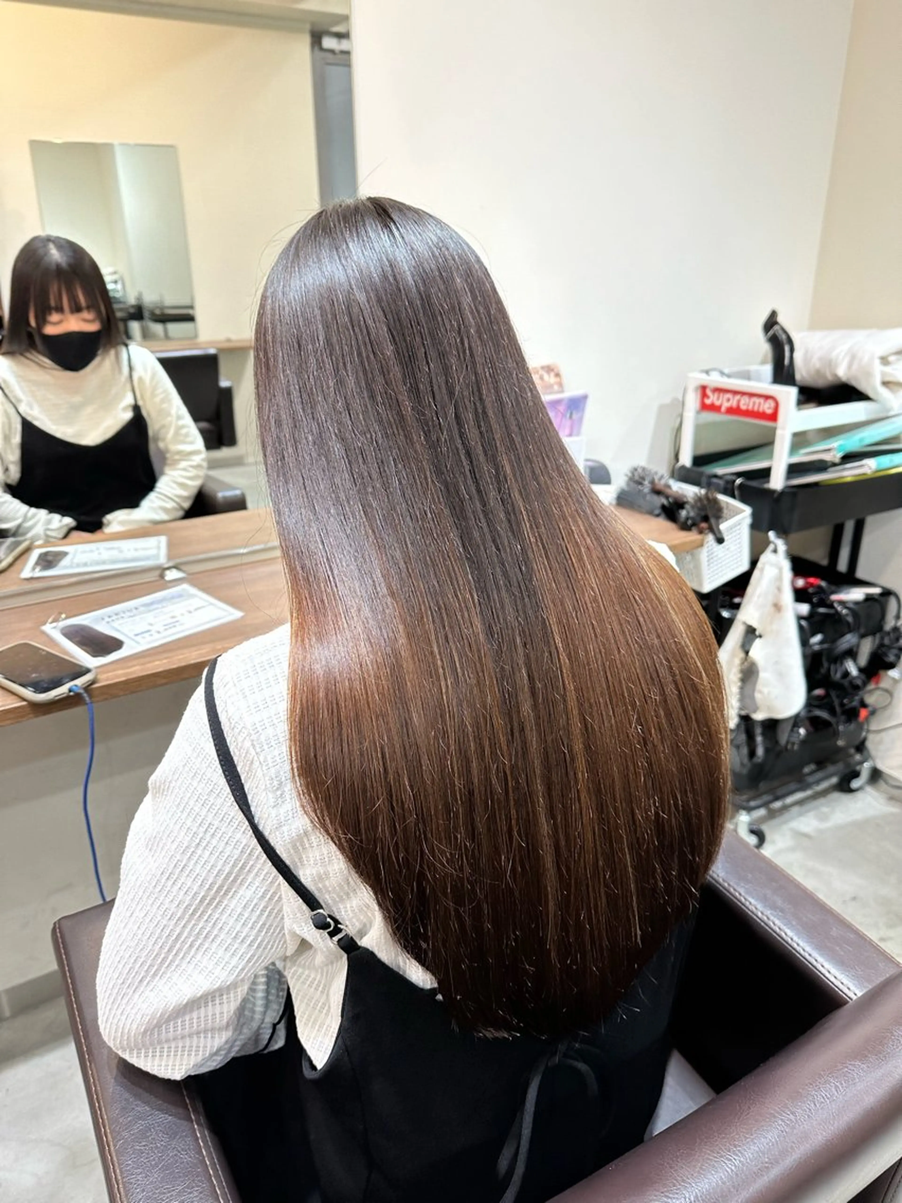 ロング 髪質改善 縮毛矯正 縮毛矯正+モテカラー 🎀✨MIHOのヘアスタイル