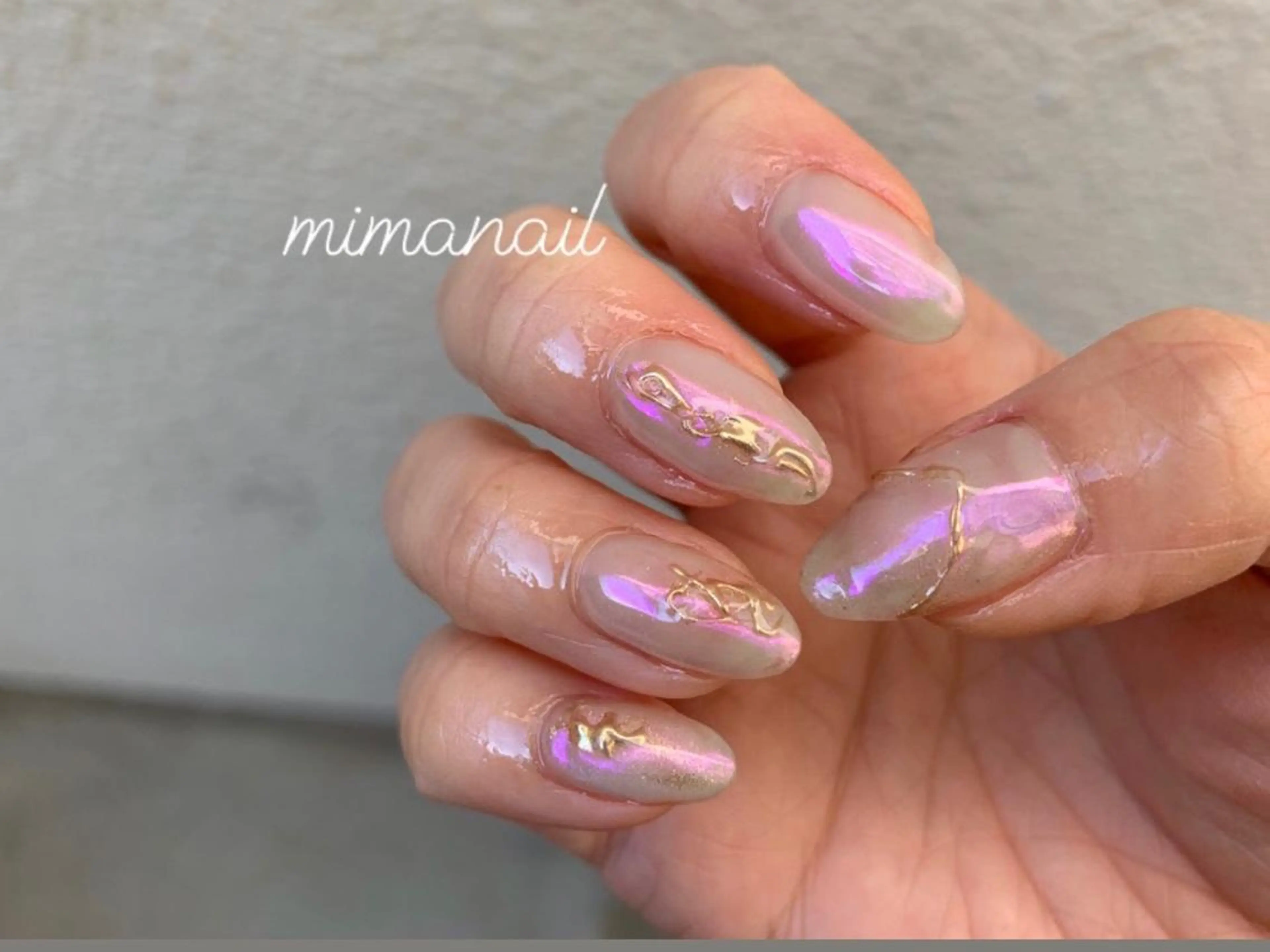 ネイル フットネイル フレンチネイル 韓国ネイル 大理石ネイル(マーブル) ミラーネイル ハンドネイル mima nailのネイルデザイン