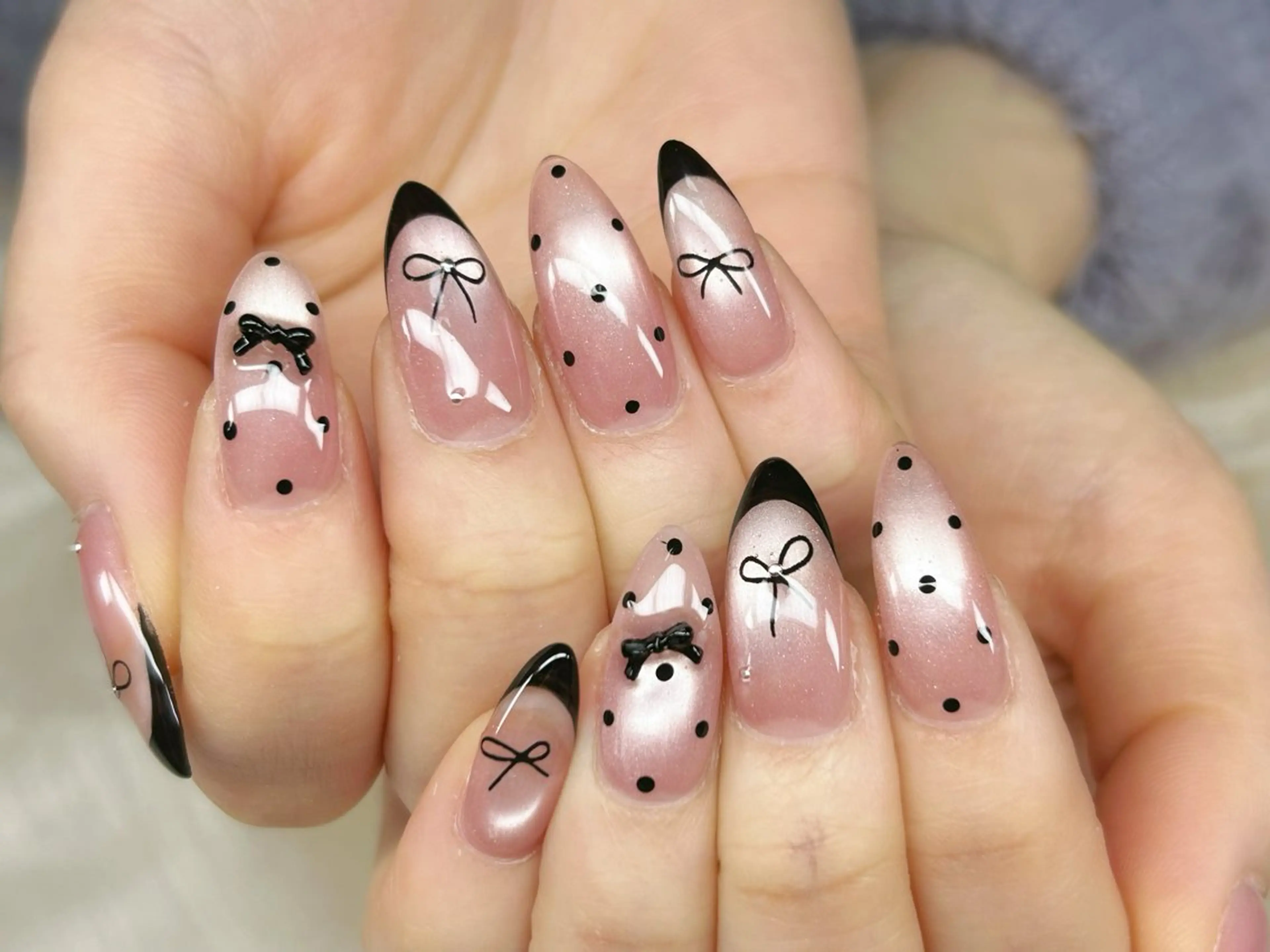 ネイル アートネイル チークネイル 成人式 入学式 長さ出し ハンドネイル Lino Nailのネイルデザイン