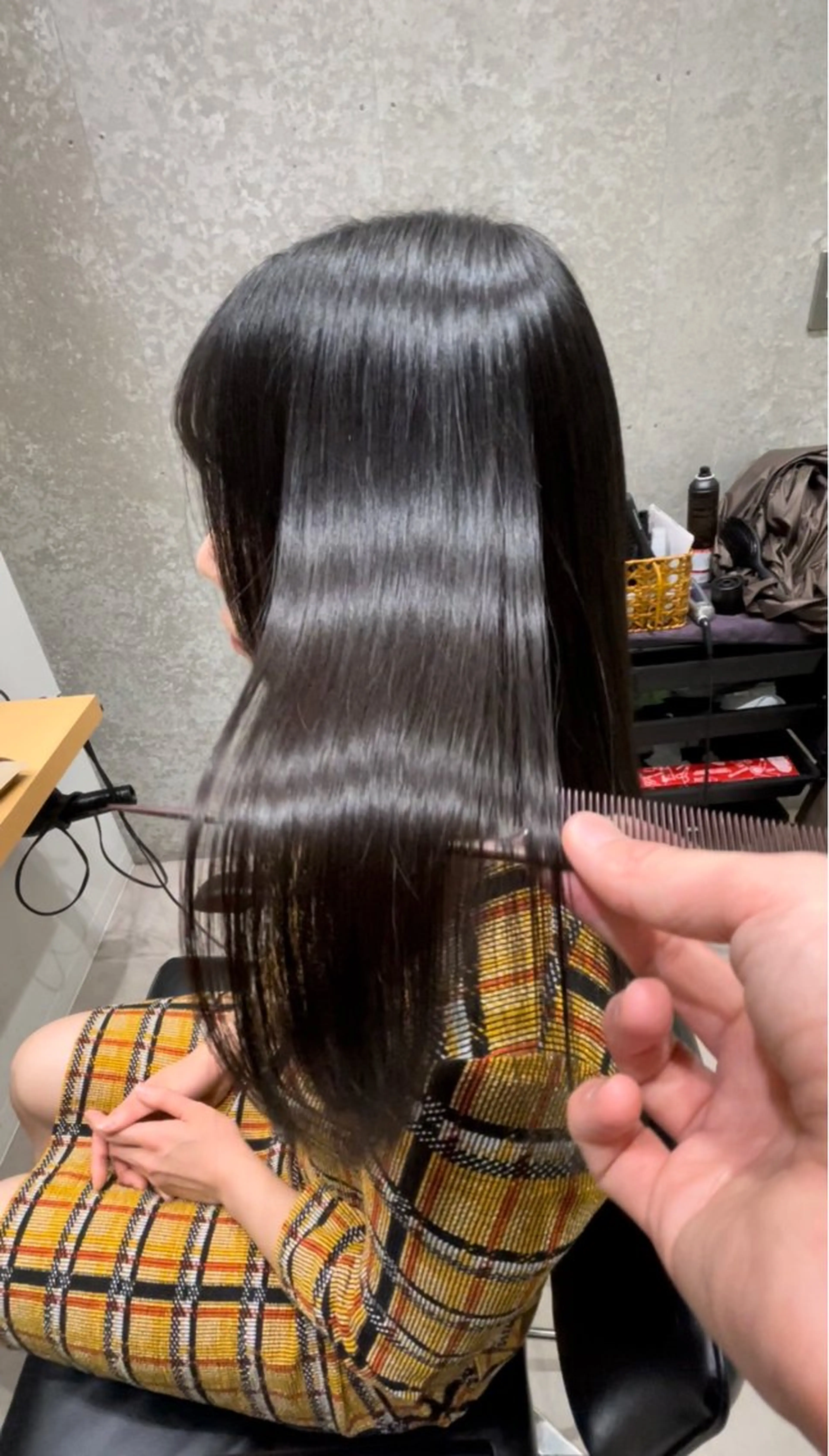 セミロング 髪質改善 トリートメント トリートメント ヘッドスパ 髪質改善ヘアケア 艶髪特化/上田のヘアスタイル