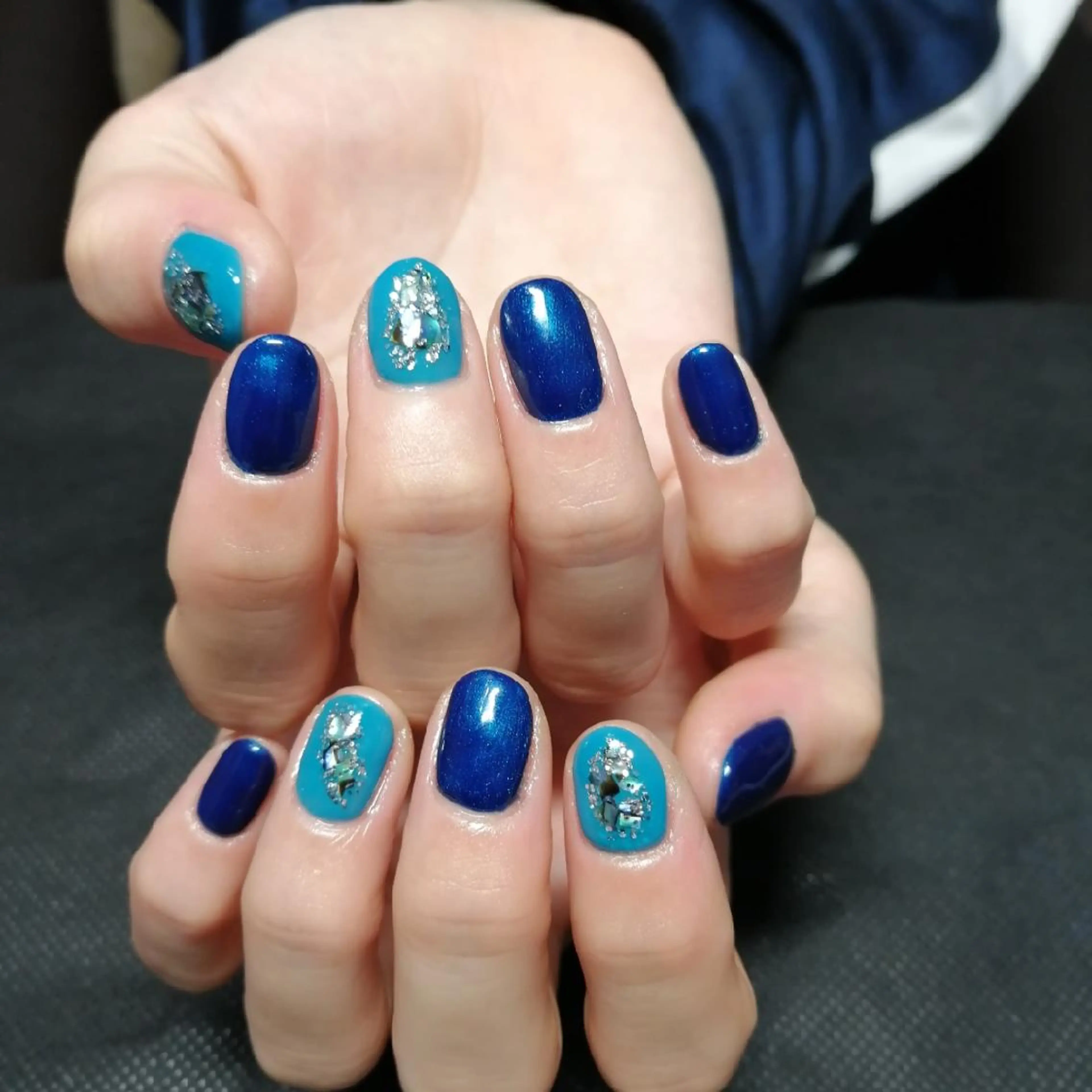 ネイル ブルー 平野 亜季のネイルデザイン