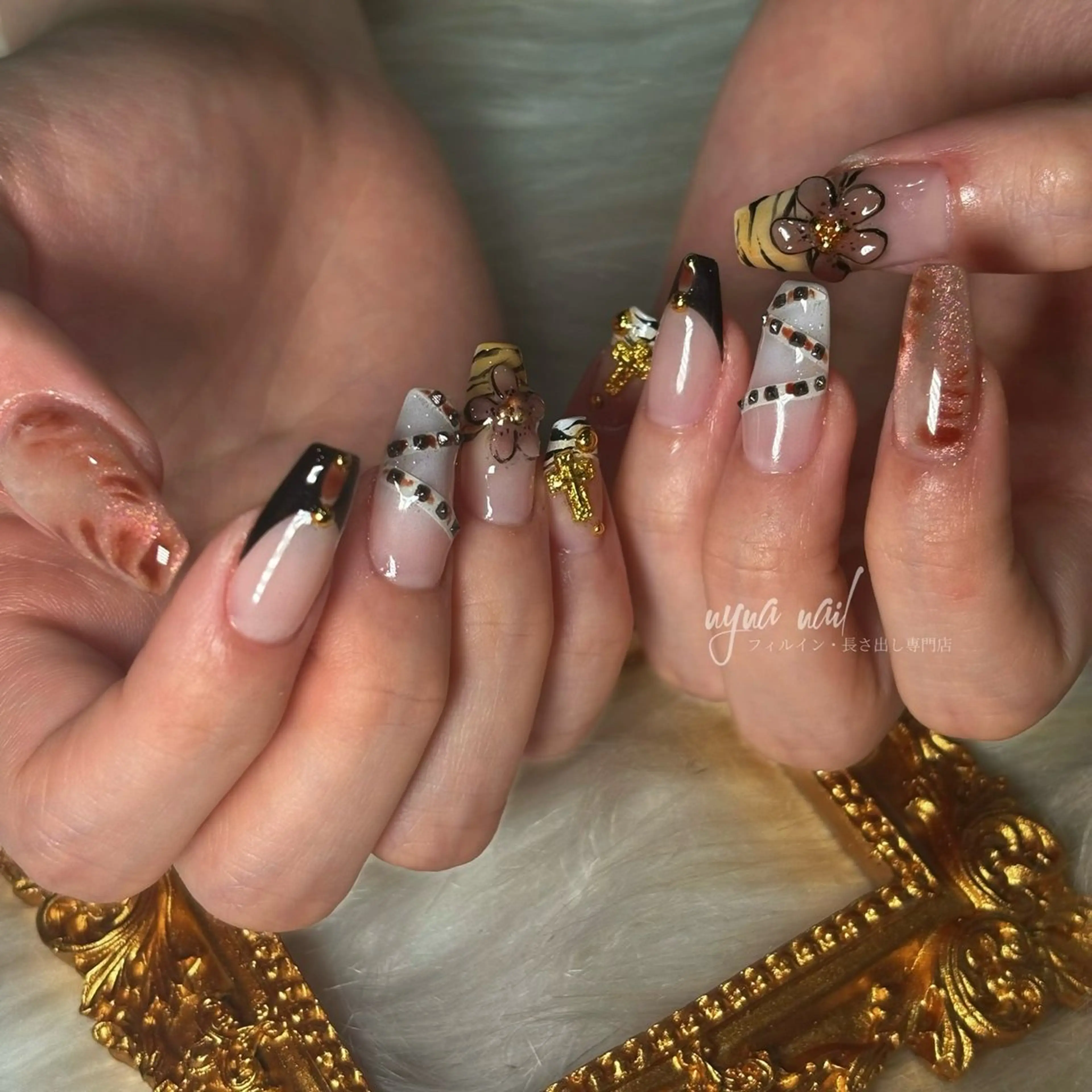 ネイル 長さ出し ネイルチップ Y U K Iのネイルデザイン