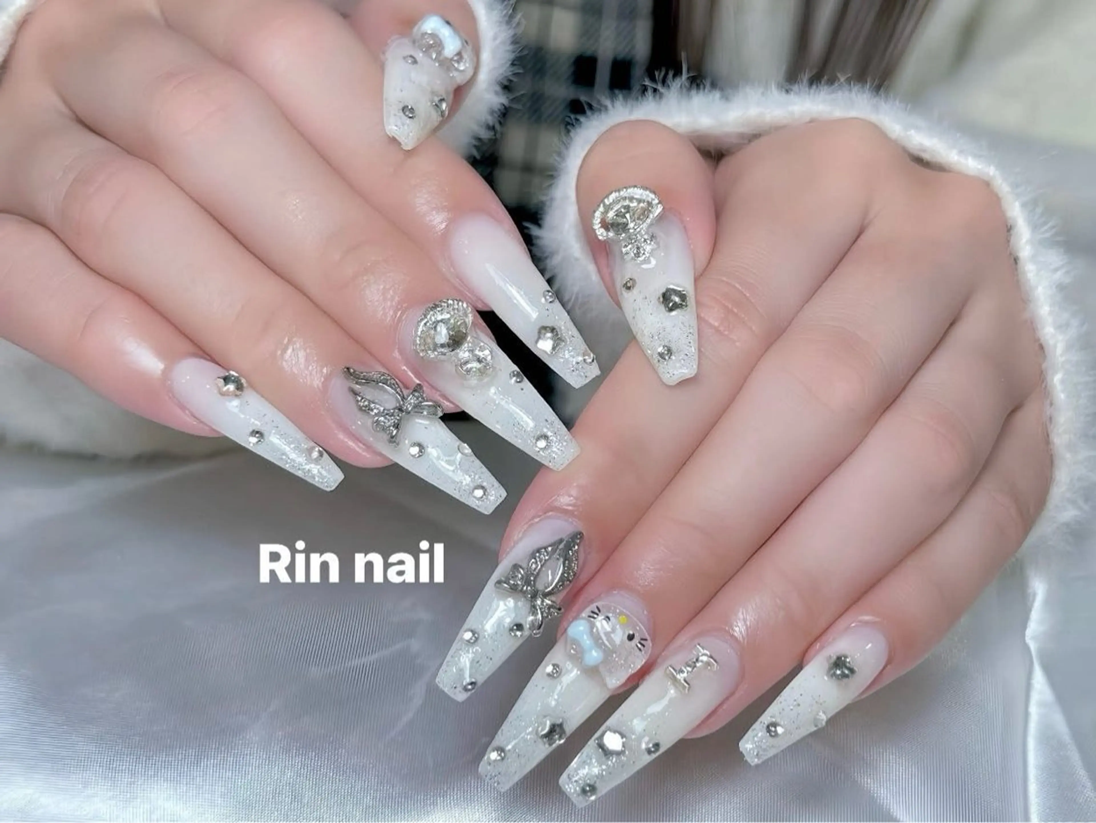 ネイル べっ甲ネイル チークネイル フラッシュネイル フラワーネイル フットネイル ハンドネイル Rin Nail Shinokuboのネイルデザイン