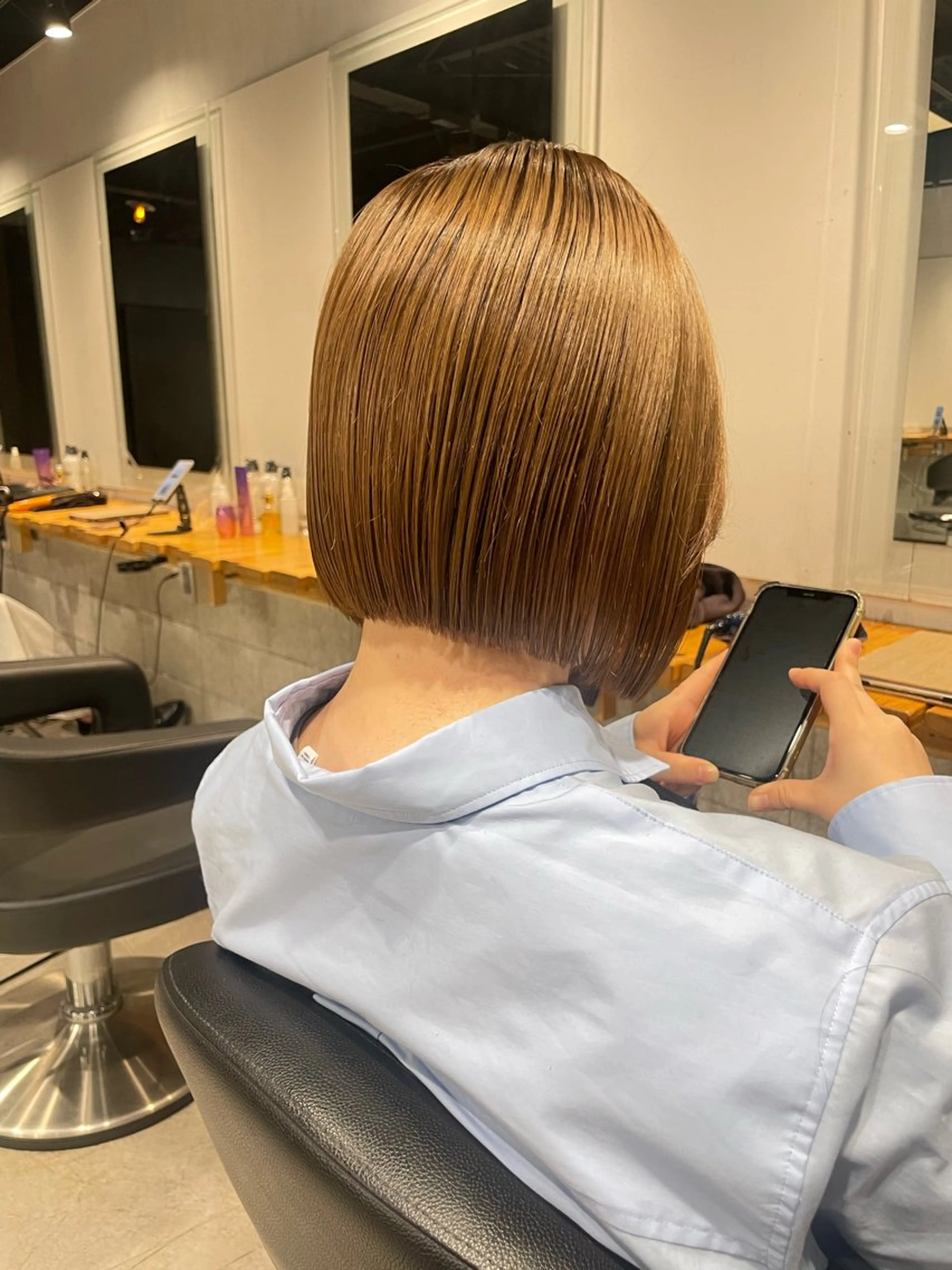 ショート カラー ヘアカラー トリートメント ヘッドスパ 🦋ハイトーンボブ ショート🦋トシキのヘアスタイル