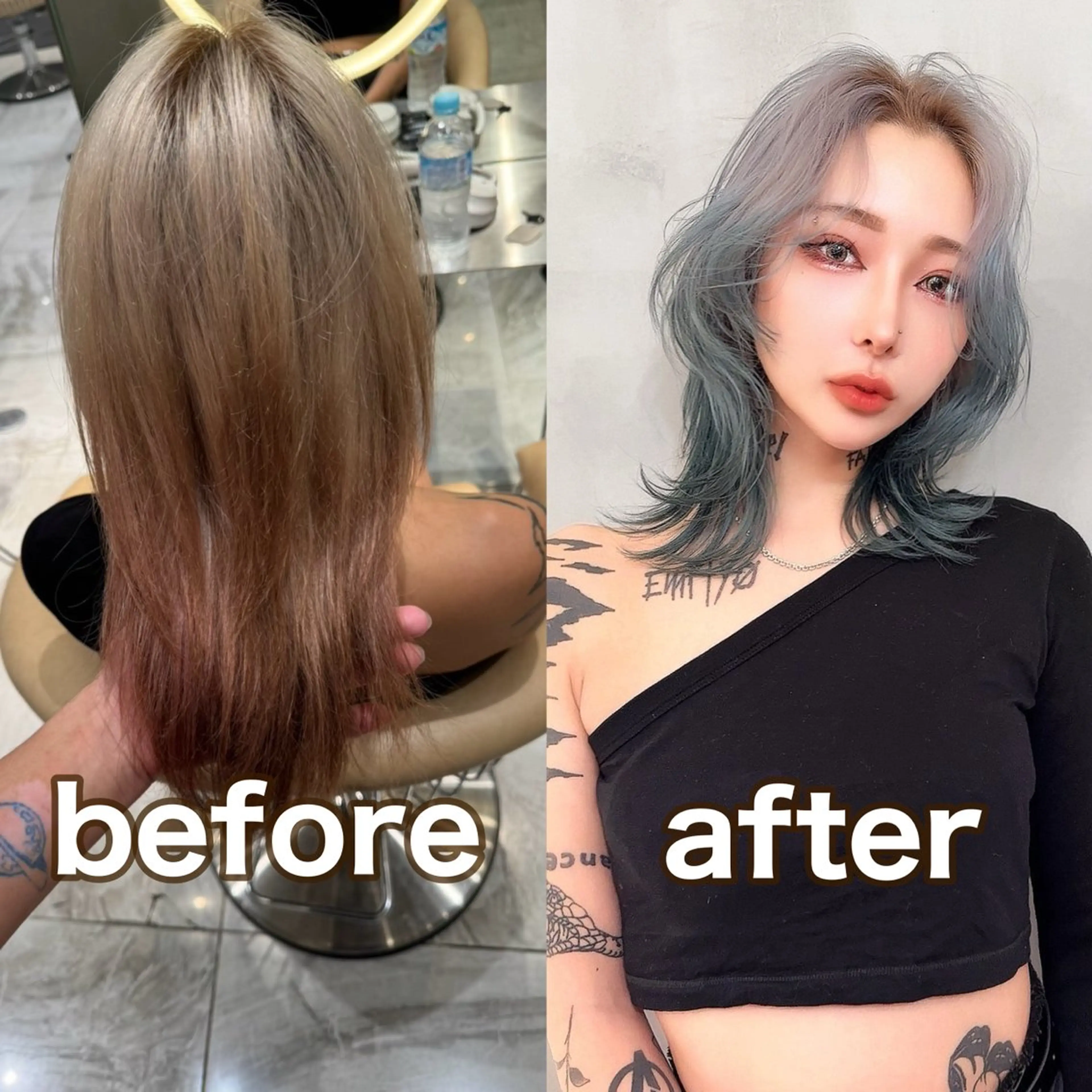 ミディアム カラー ブリーチなし 透明感カラー/艶髪のヘアスタイル