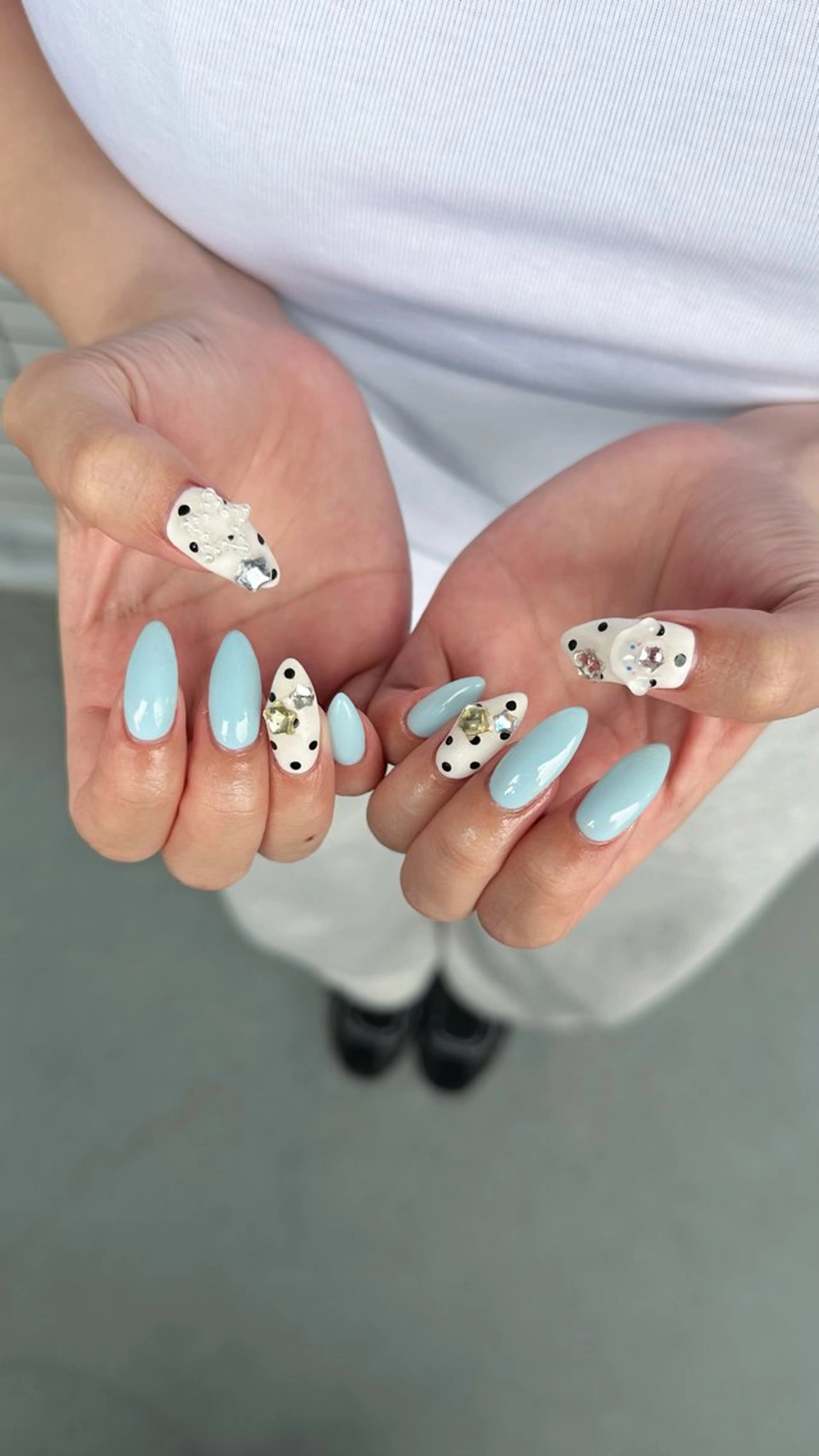 セミロング ハンドネイル yuka ♡のネイルデザイン