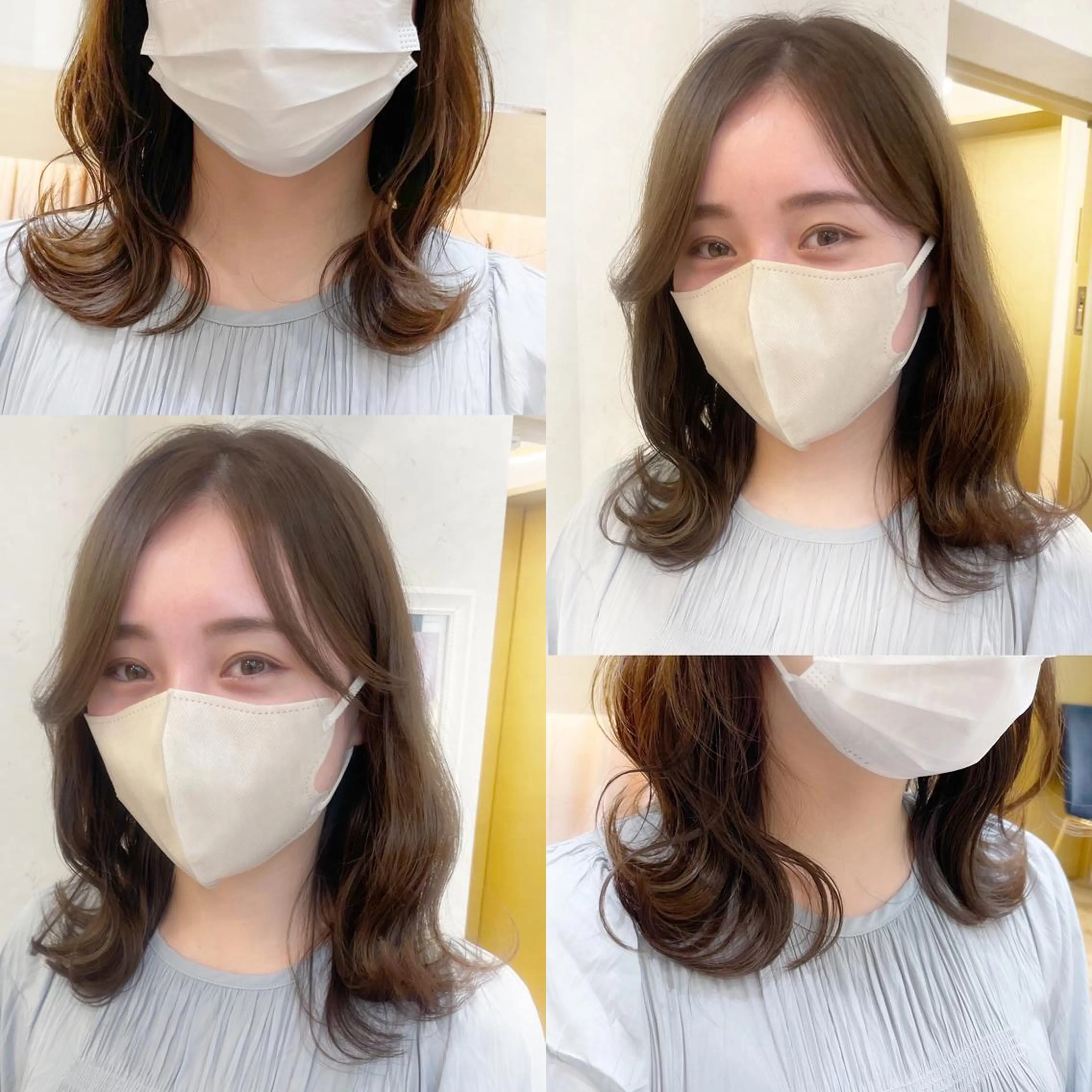 ミディアム カット ヘアカラー トリートメント 育休中4/30- 予約受付/野崎かよのヘアスタイル